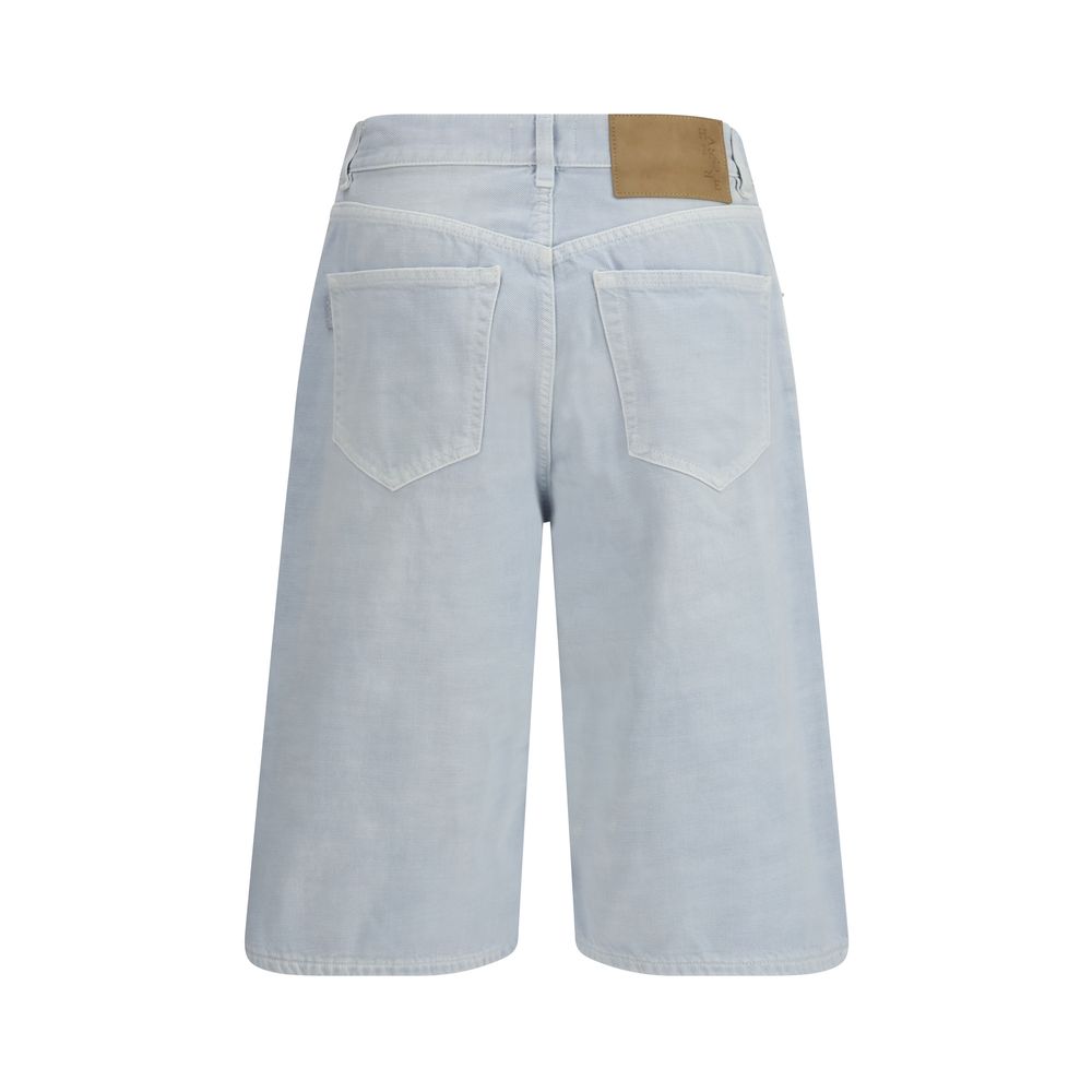 Haikure Blaue Baumwoll-Bermudashorts