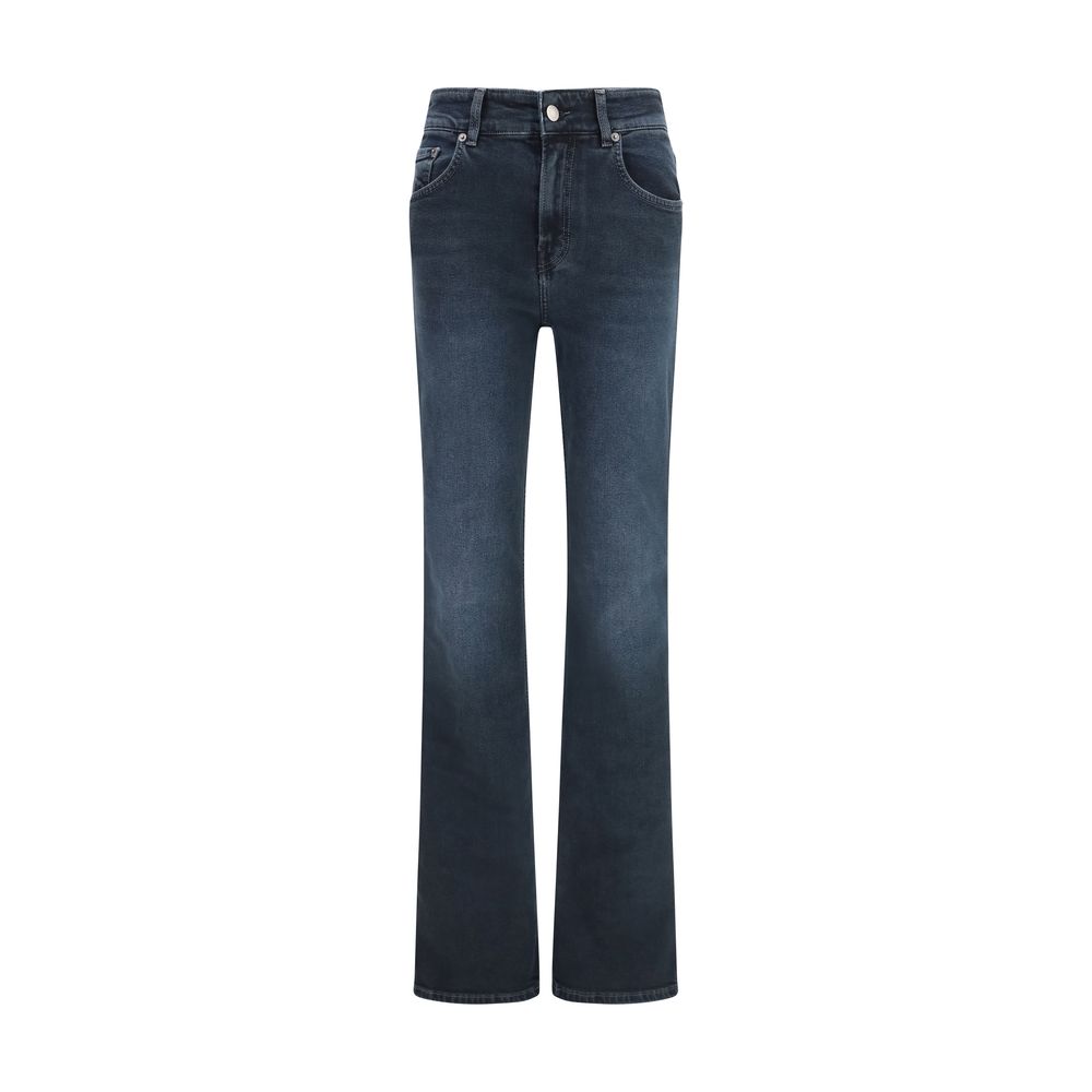 Haikure Blaue Baumwoll-Jeans mit ausgestelltem Bein