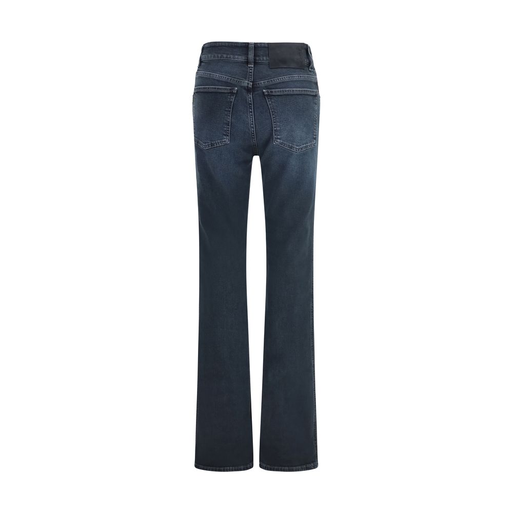 Haikure Blaue Baumwoll-Jeans mit ausgestelltem Bein