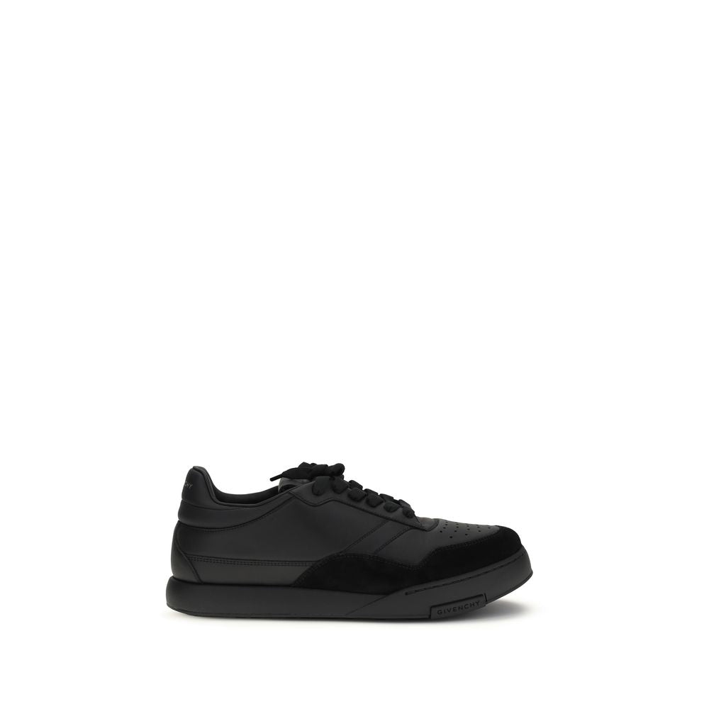Givenchy Schwarze Bos Taurus Kalbsleder Low-Top-Sneaker