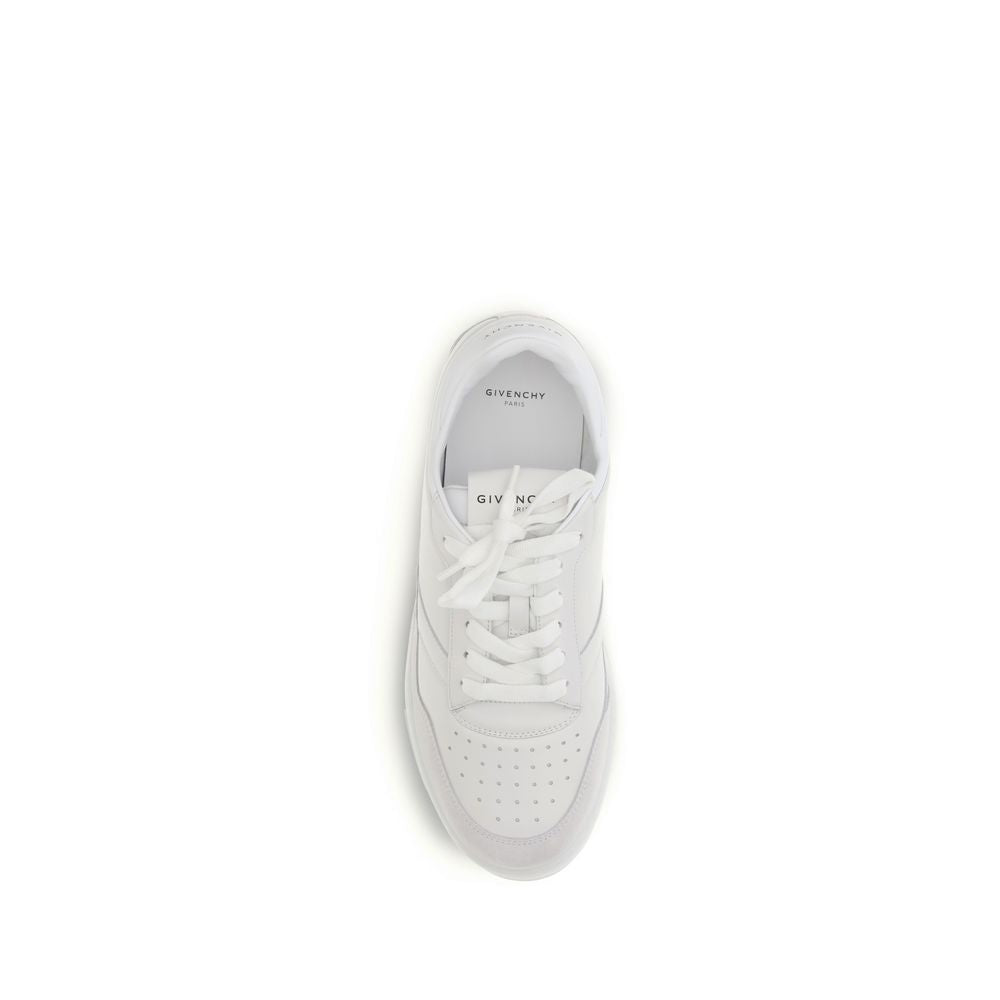 Givenchy Weiße Low-Top-Sneaker aus Kalbsleder Bos Taurus
