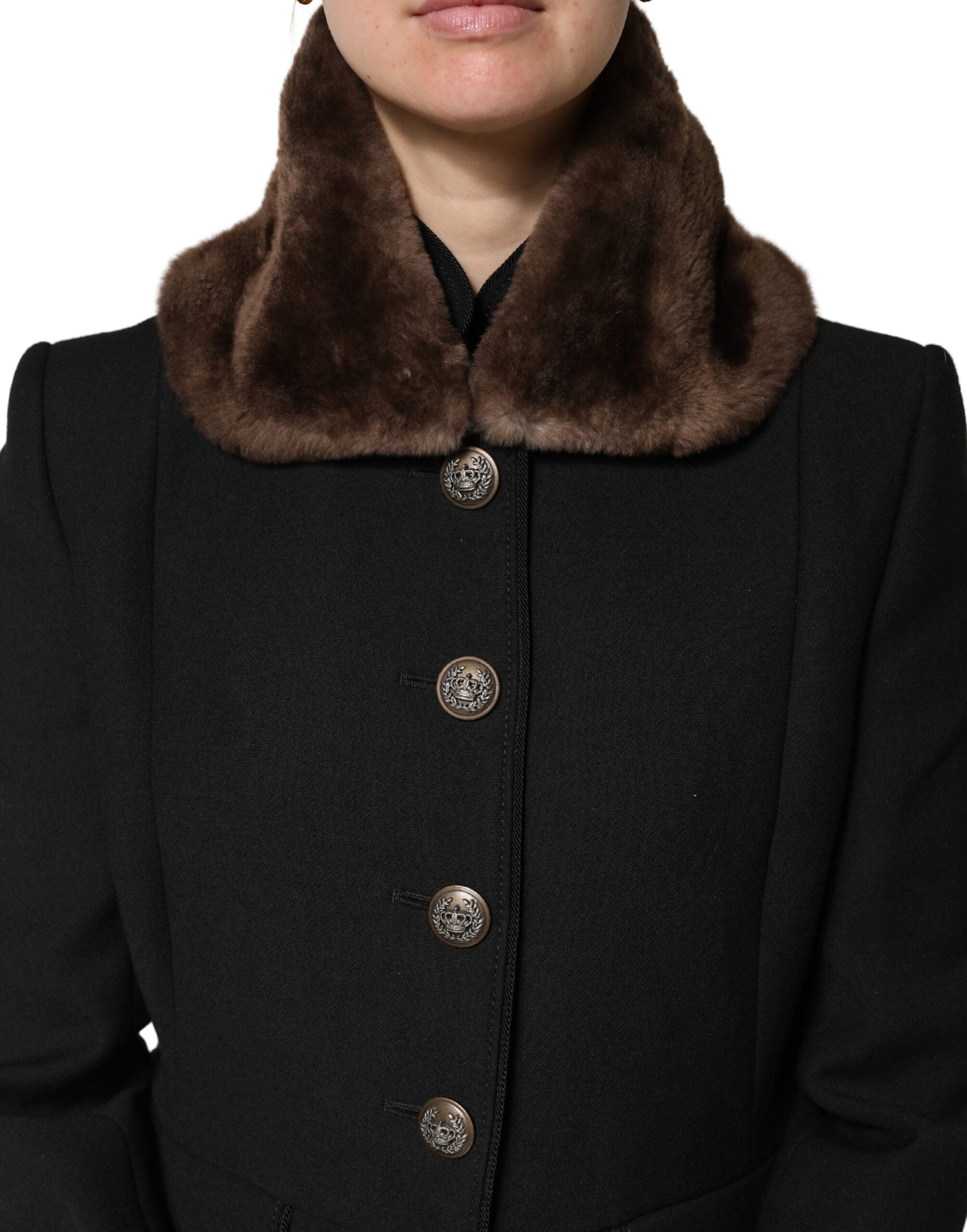 Dolce & Gabbana Brauner Pelz-Schulterkragen 60cm x 14cm Schal