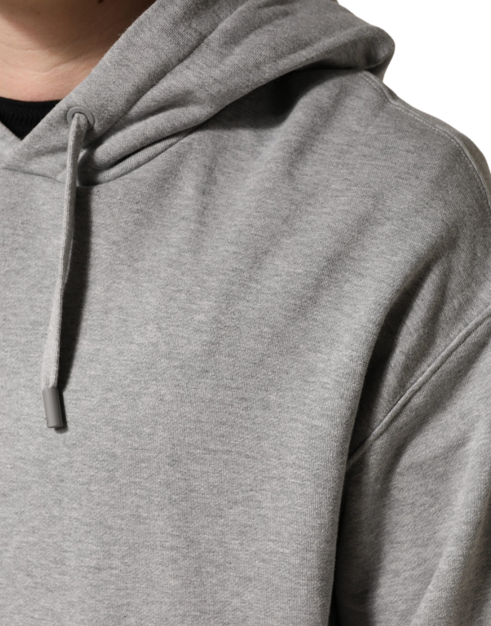 Dolce & Gabbana Grauer Kapuzenpullover aus Baumwolle
