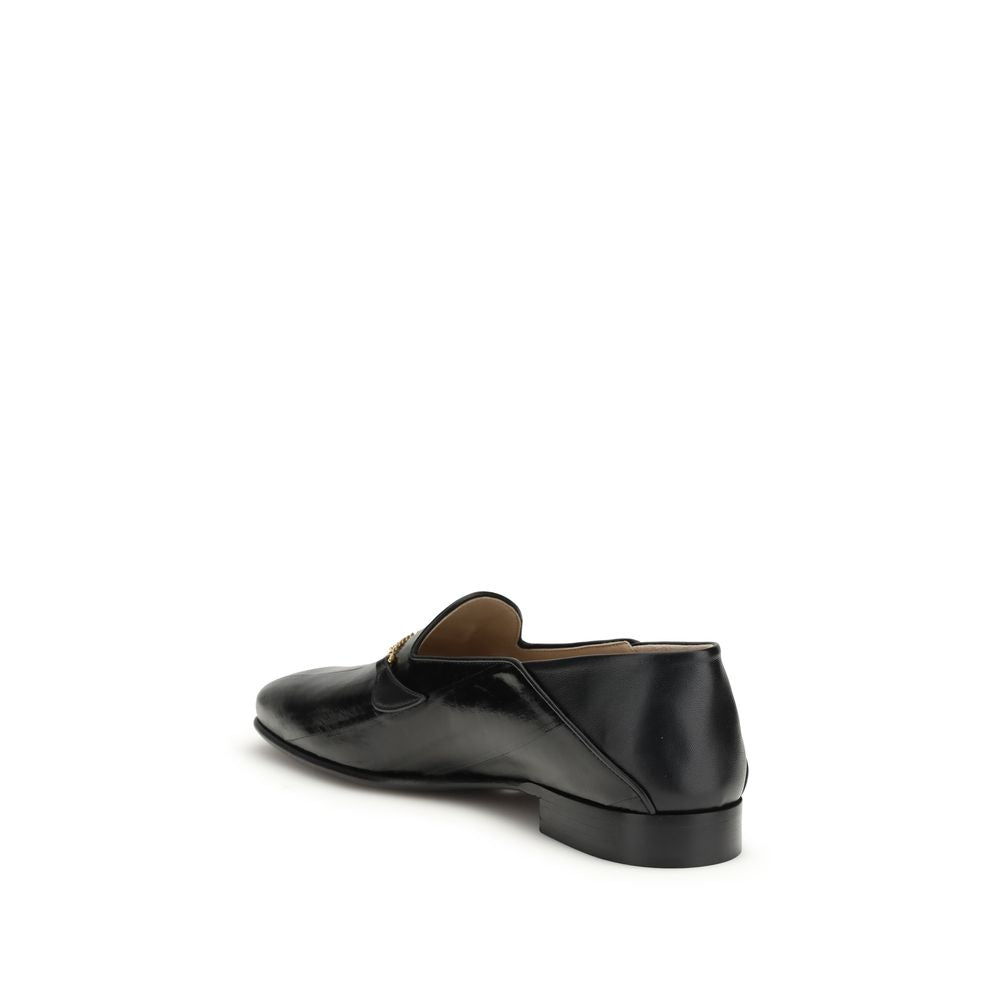 Valentino Garavani Schwarze "Bos Taurus" Kalbsleder Loafer zum Hineinschlüpfen