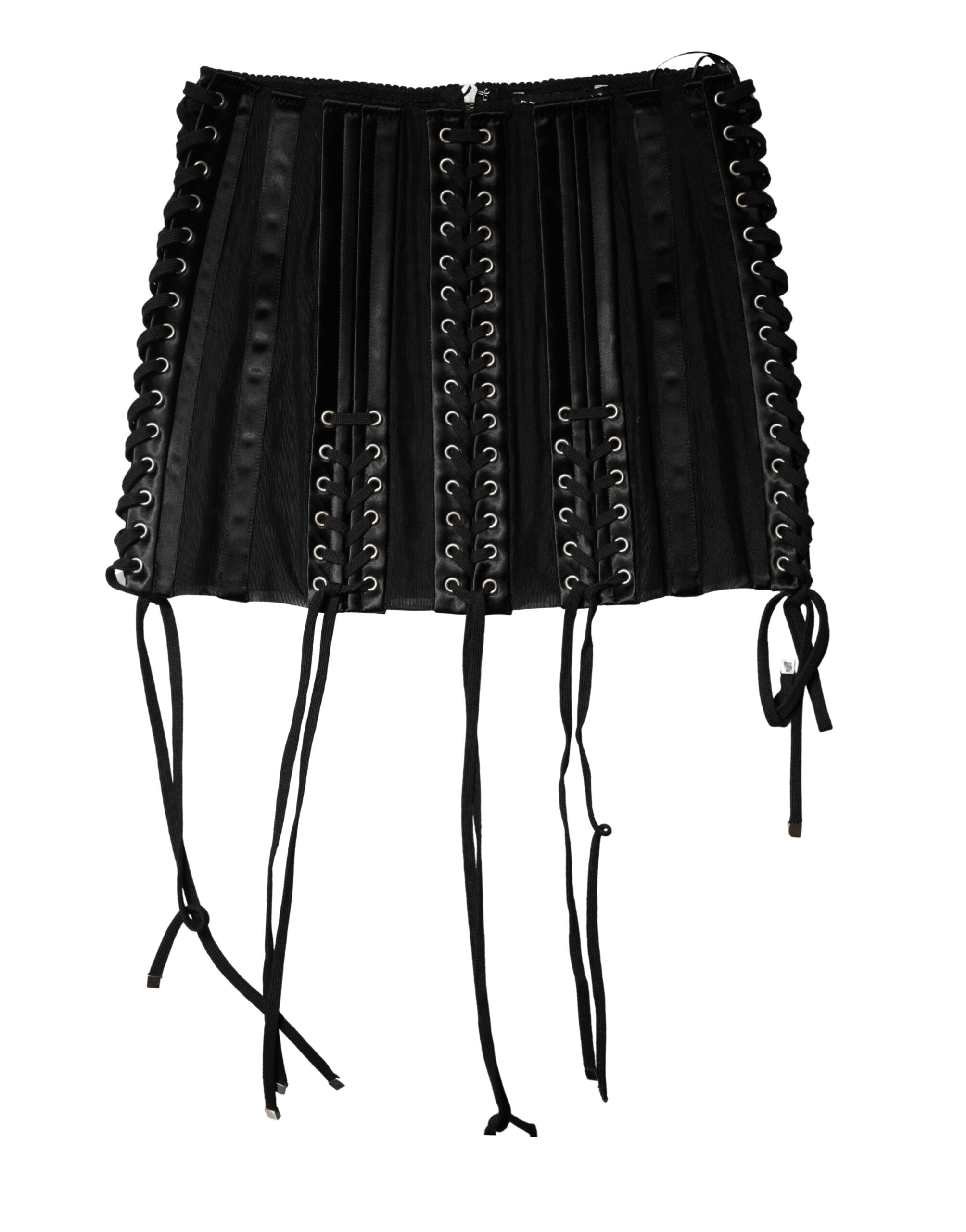Dolce & Gabbana Schwarzer Korsett-Taillengürtel mit Schnürung