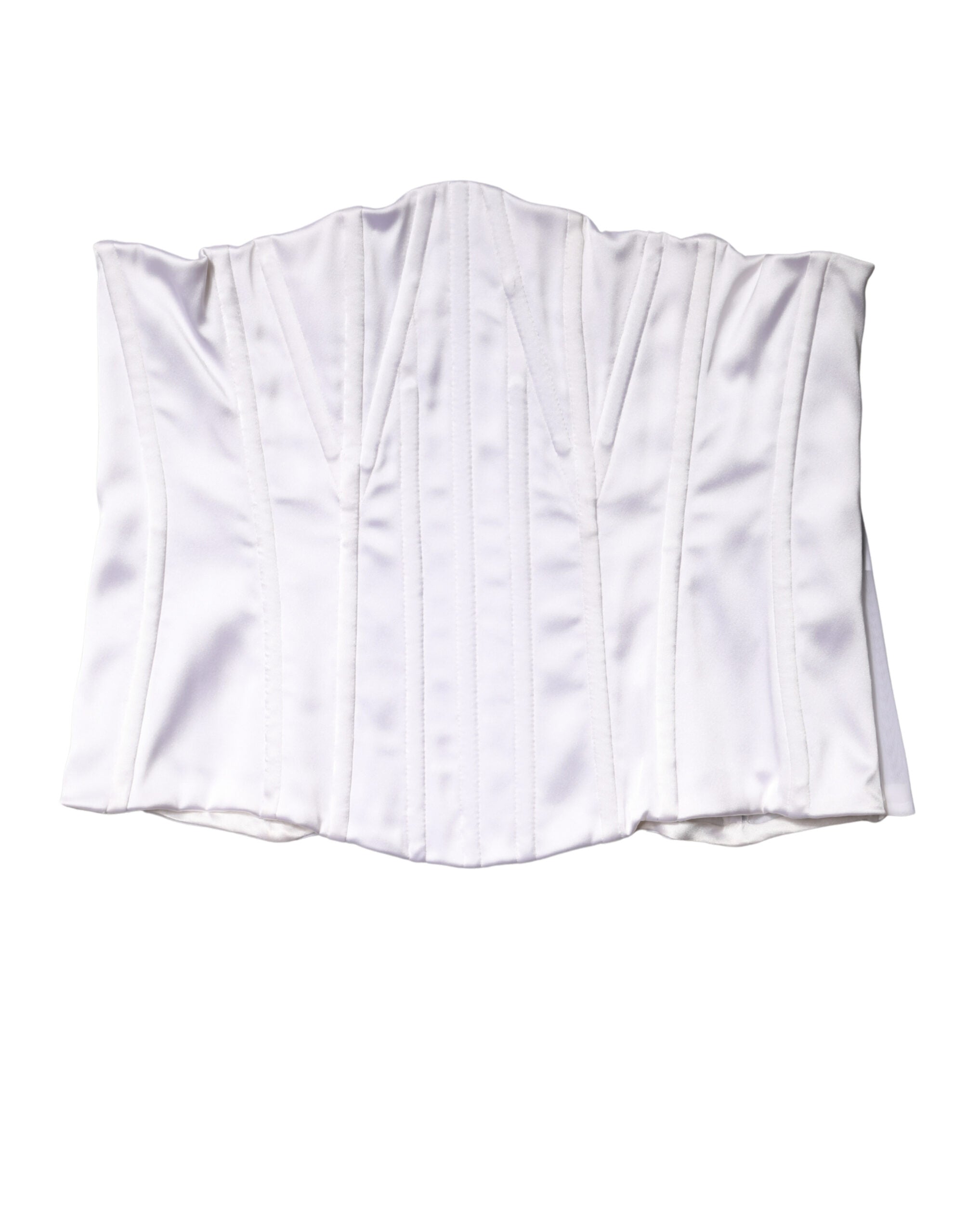 Dolce & Gabbana Weißes Bustier-Korsett aus Polyamid zur Taillenformung