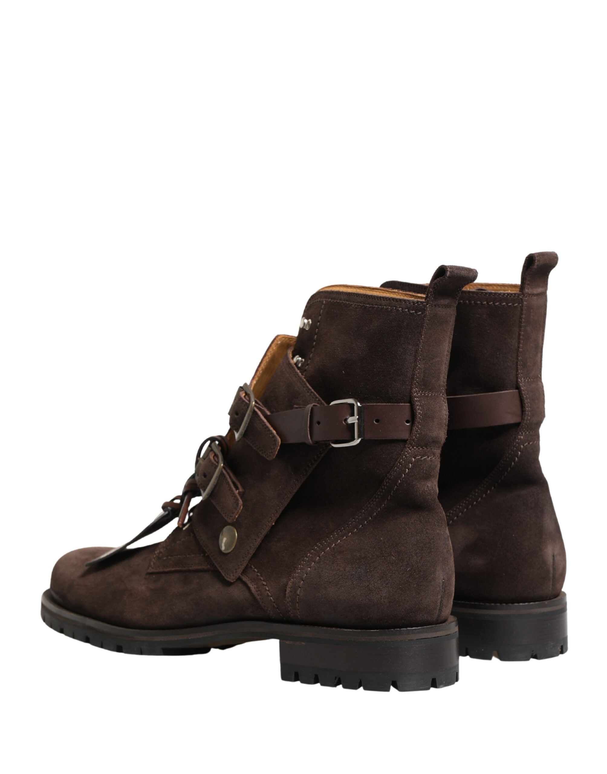 Dolce & Gabbana Braune Wildleder-Schnürstiefeletten