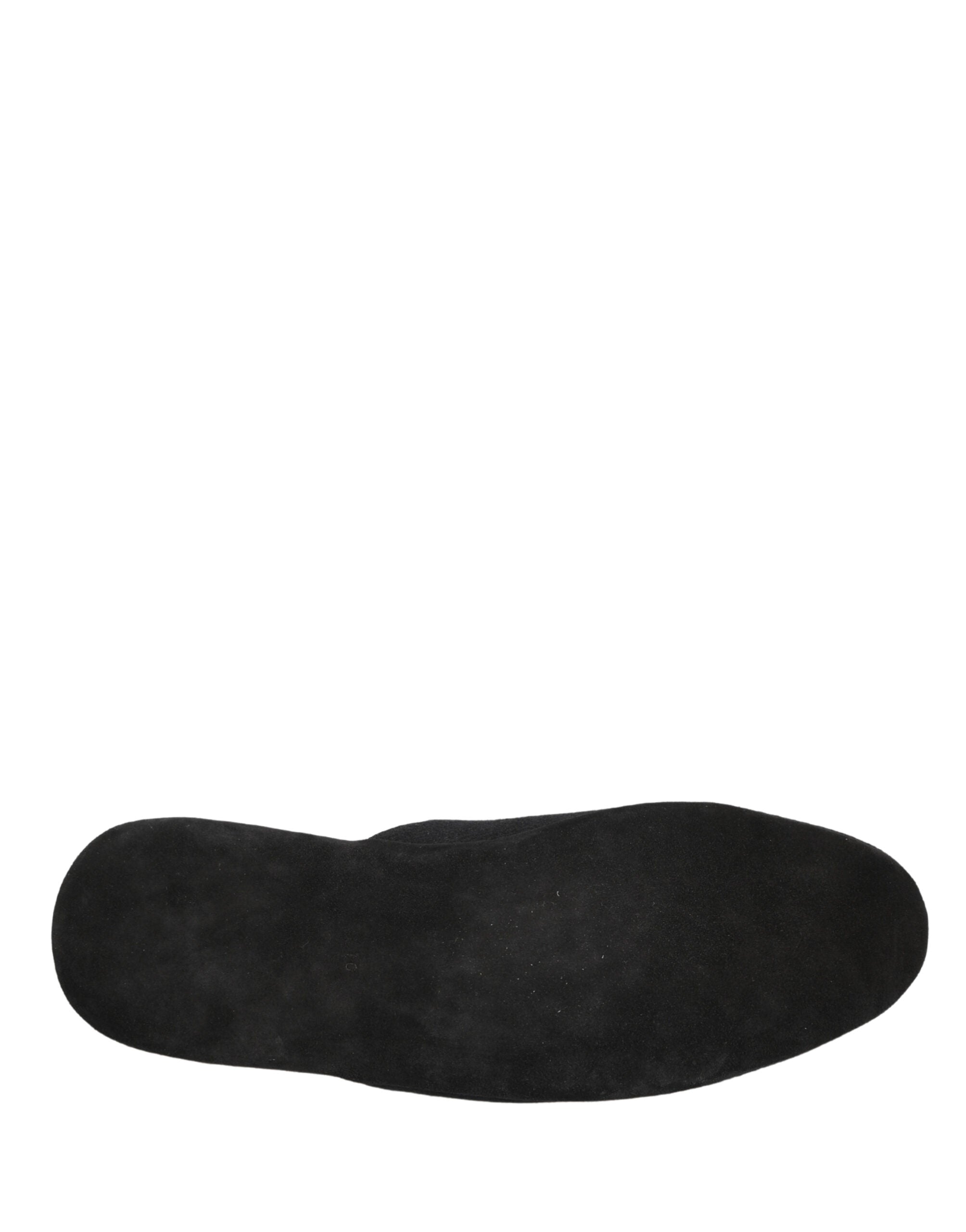 Dolce & Gabbana Schwarze Woll-Kaschmir-Hausschuhe mit roter Steppung