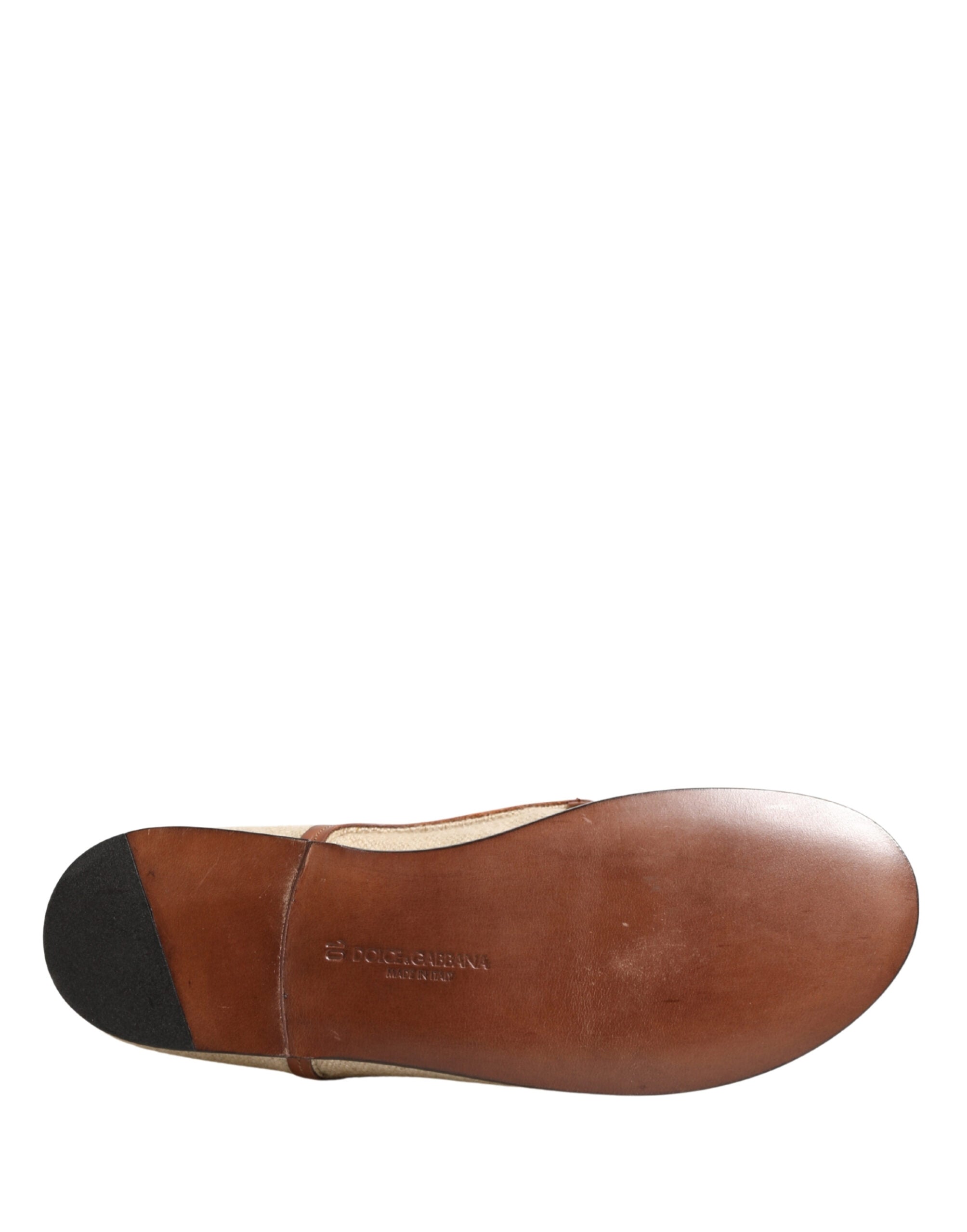 Dolce & Gabbana Beige Canvas Schnür-Derbys für Herren