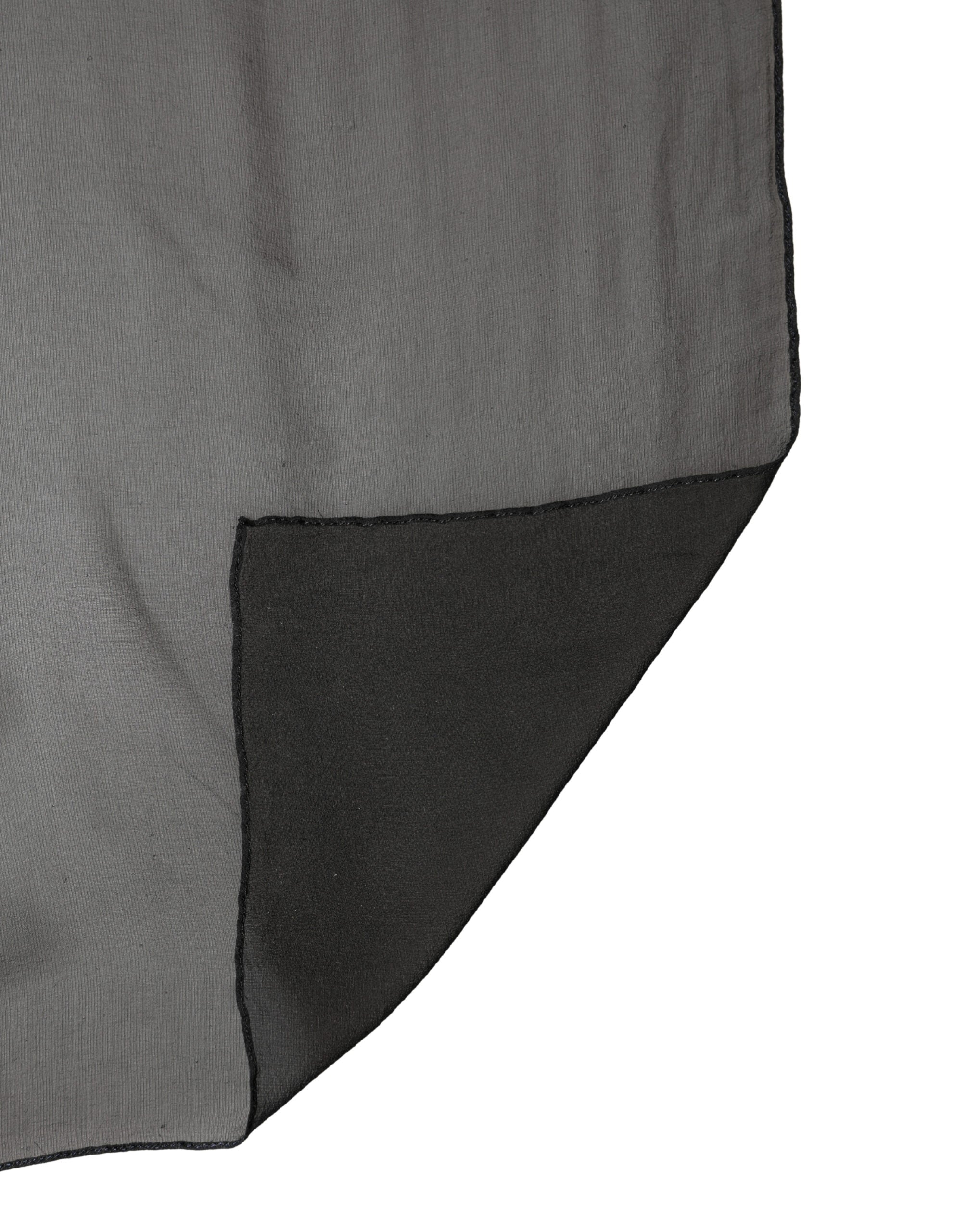 Dolce & Gabbana Schwarzer Seiden-Nackenwickel-Schal Stola 167cm x 126cm