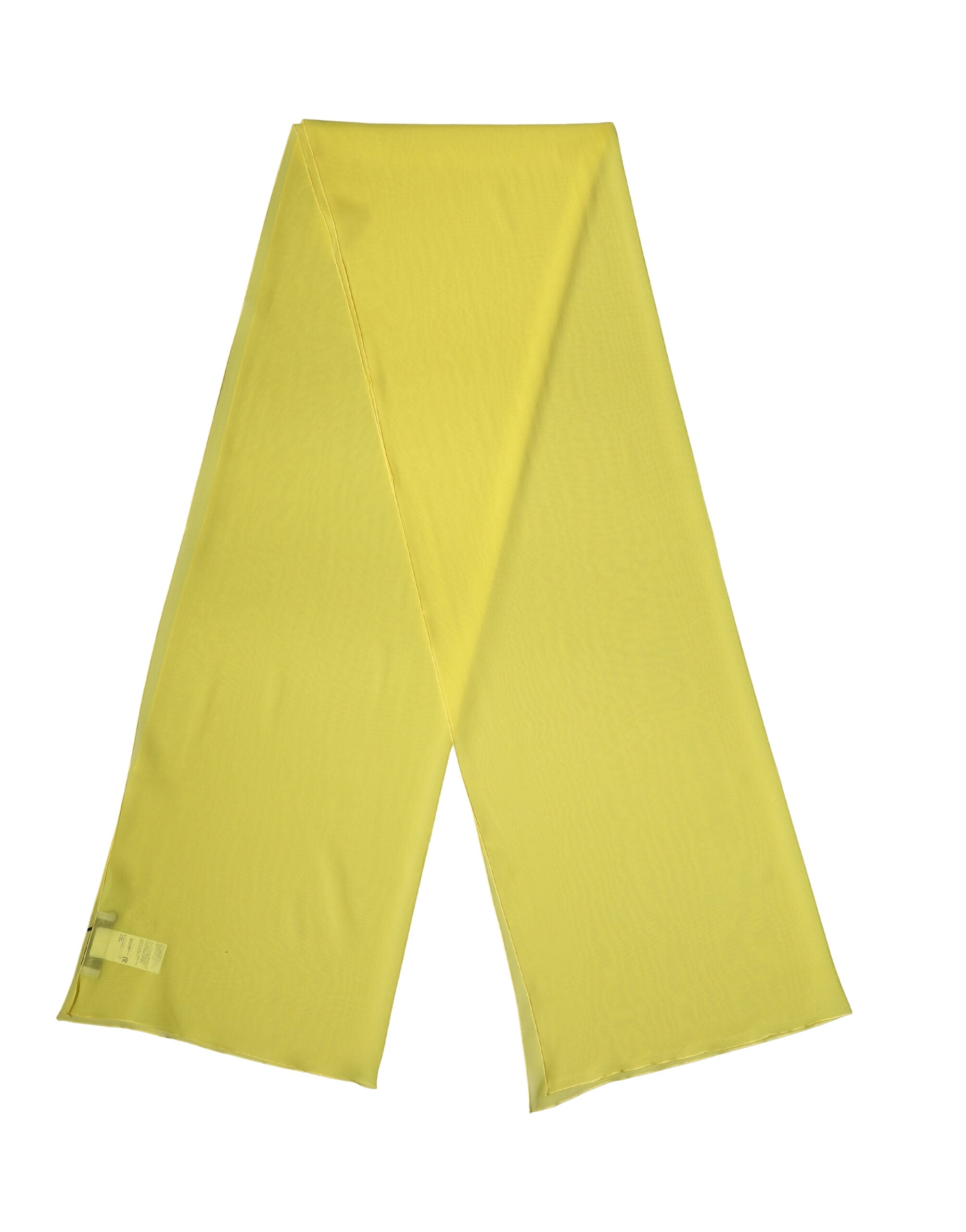 Dolce & Gabbana Gelber Seiden-Nackenschal Stola 200cm x 64cm Schal