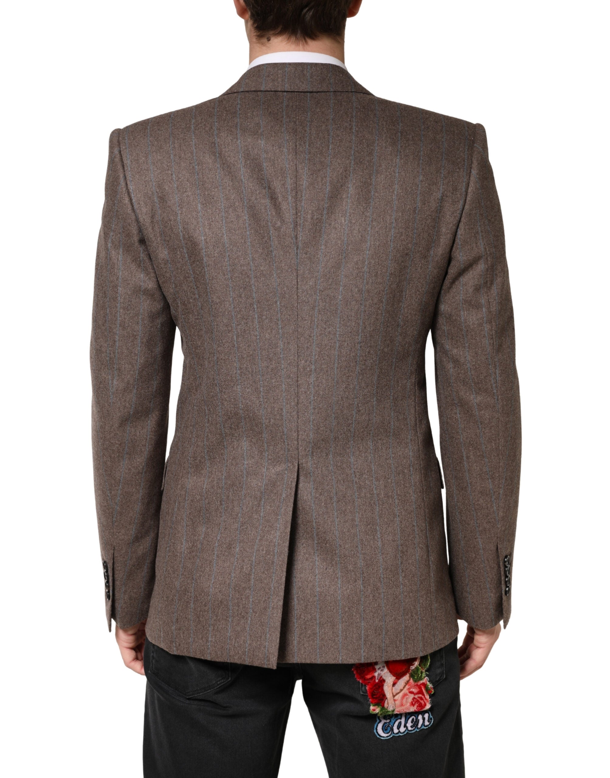 Dolce & Gabbana Brauner Nadelstreifen-Sakko mit Einreiher