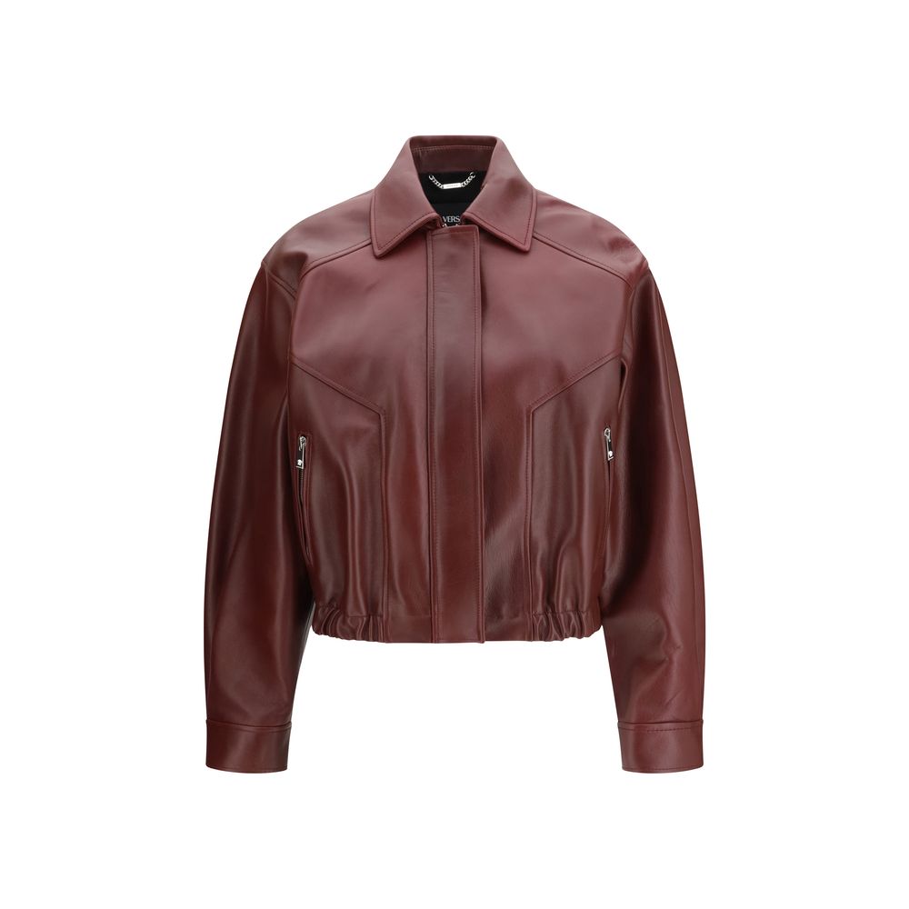 Versace Bordeaux Lederjacke