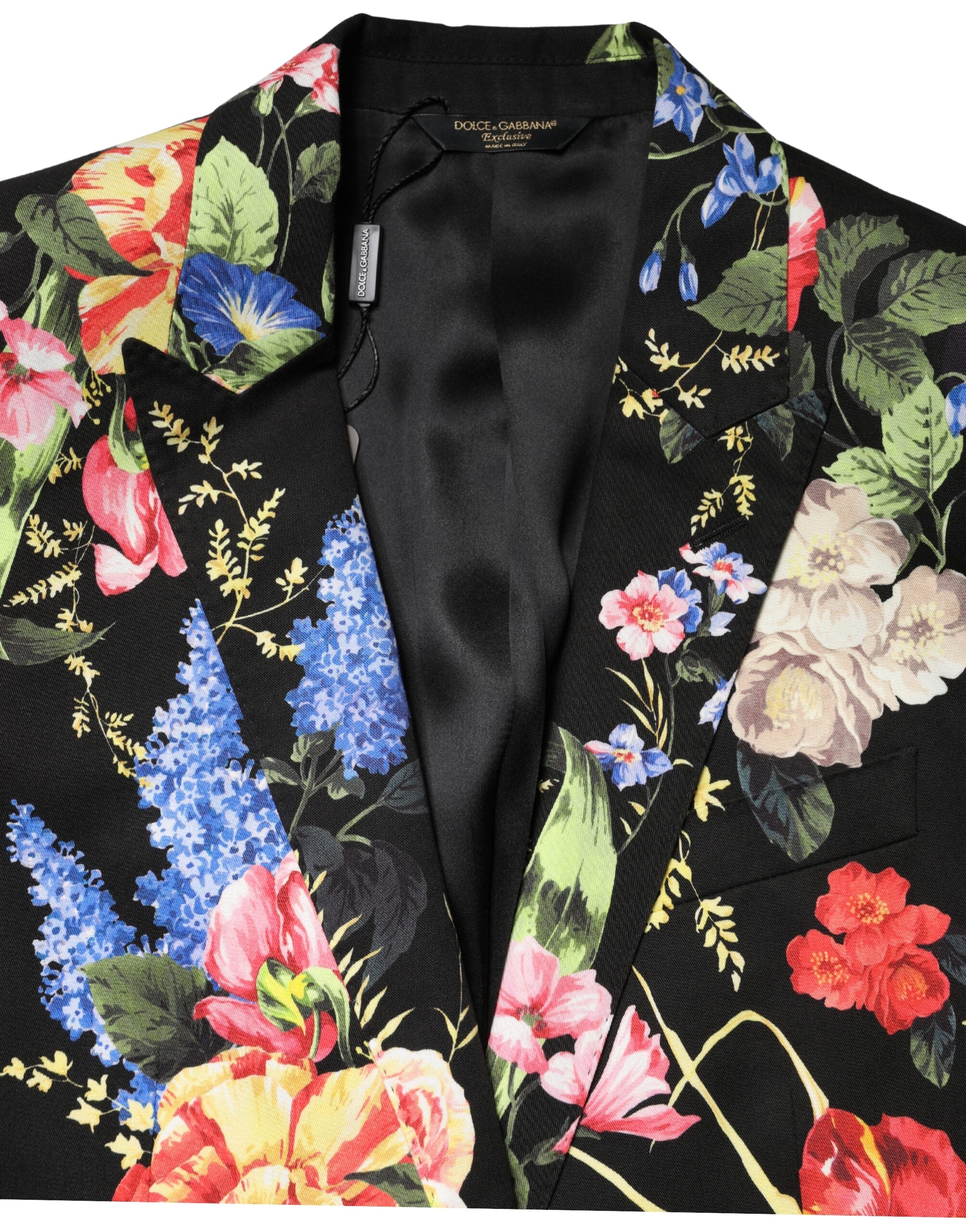 Dolce & Gabbana Schwarzer Blumen-Sakko-Anzug MARTINI 2-teilig