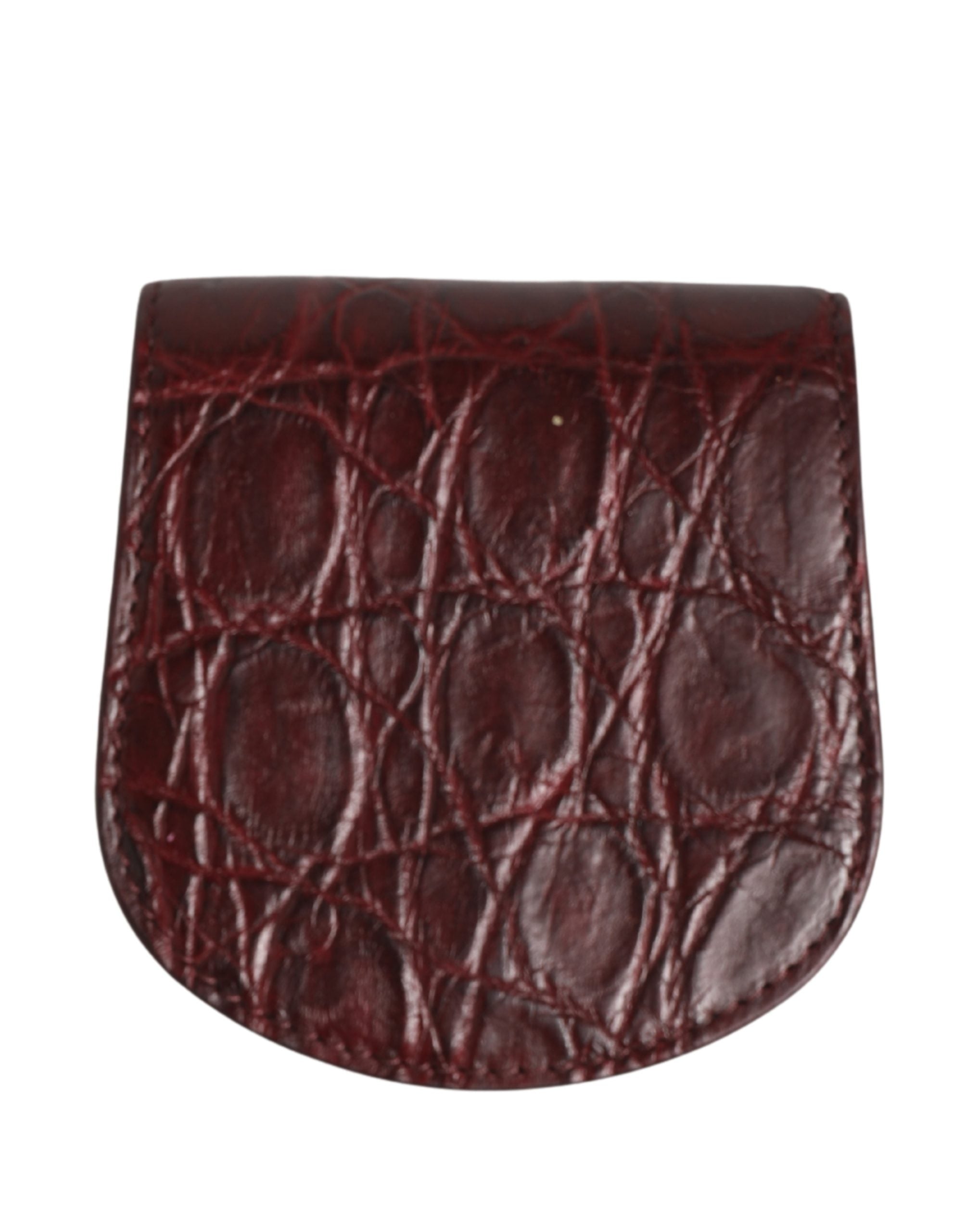 Dolce & Gabbana Burgunder Etui aus exotischem Leder für Kondome, Brieftasche