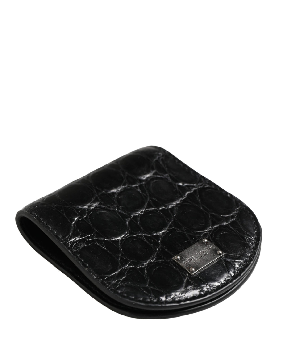 Dolce & Gabbana Schwarzetui aus exotischem Leder für Kondome, Tasche, Portemonnaie