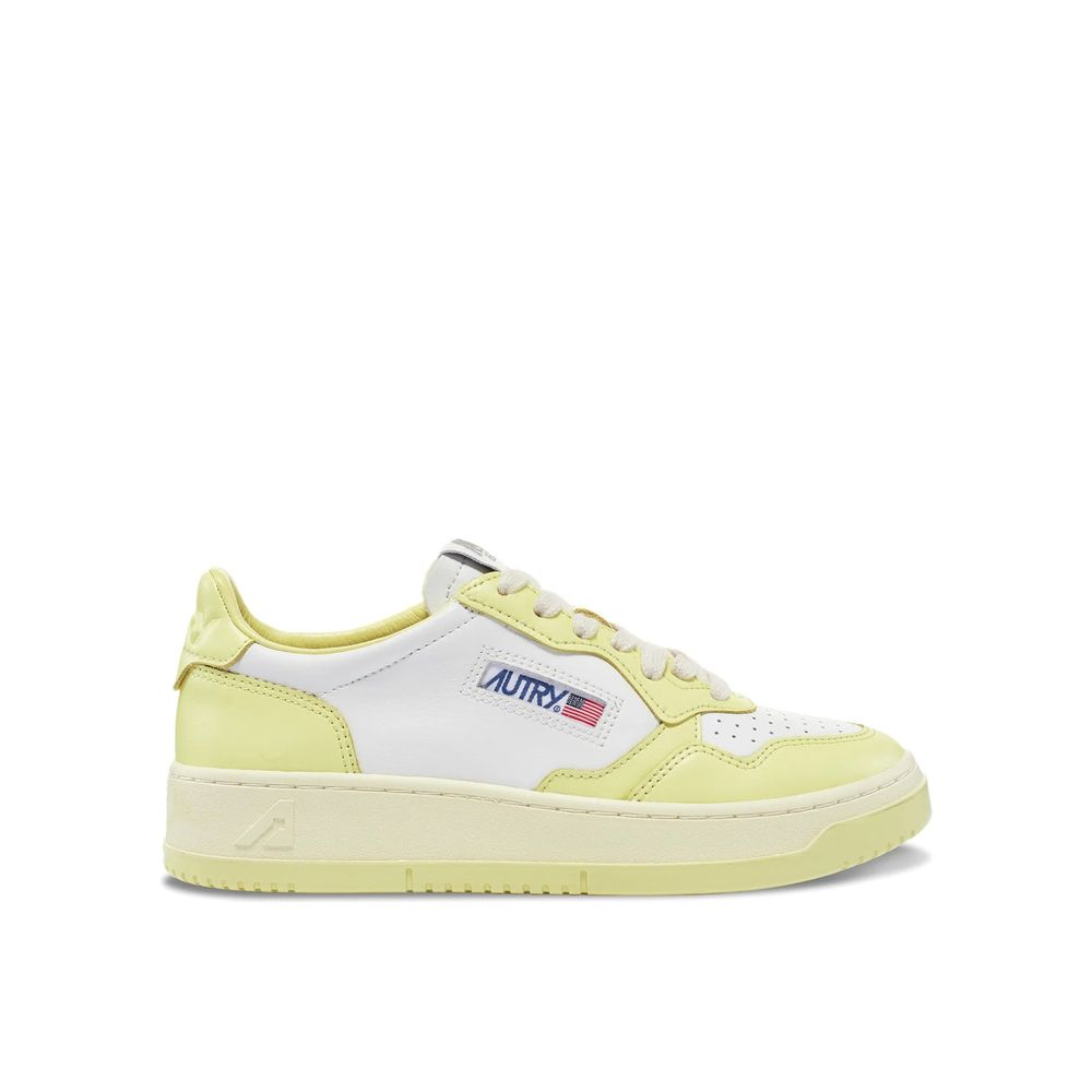 Autry Weiße Low-Top-Sneaker aus Leder