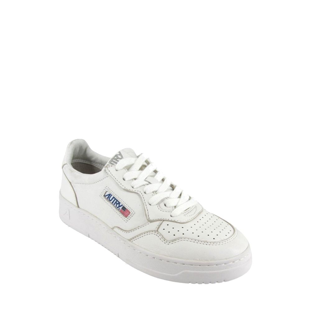 Autry Weiße Low-Top-Sneaker aus Leder