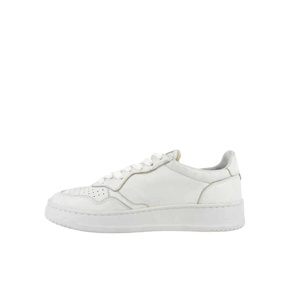 Autry Weiße Low-Top-Sneaker aus Leder