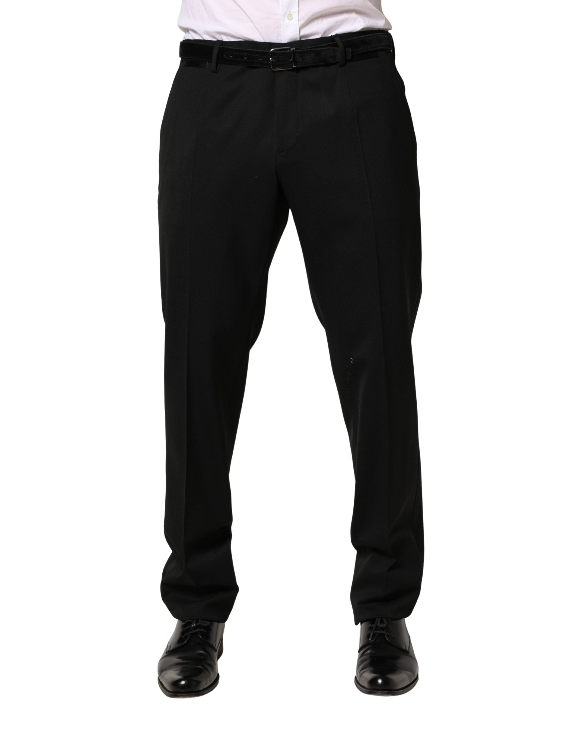 Dolce & Gabbana Schwarze Skinny Woll-Anzughose für Herren
