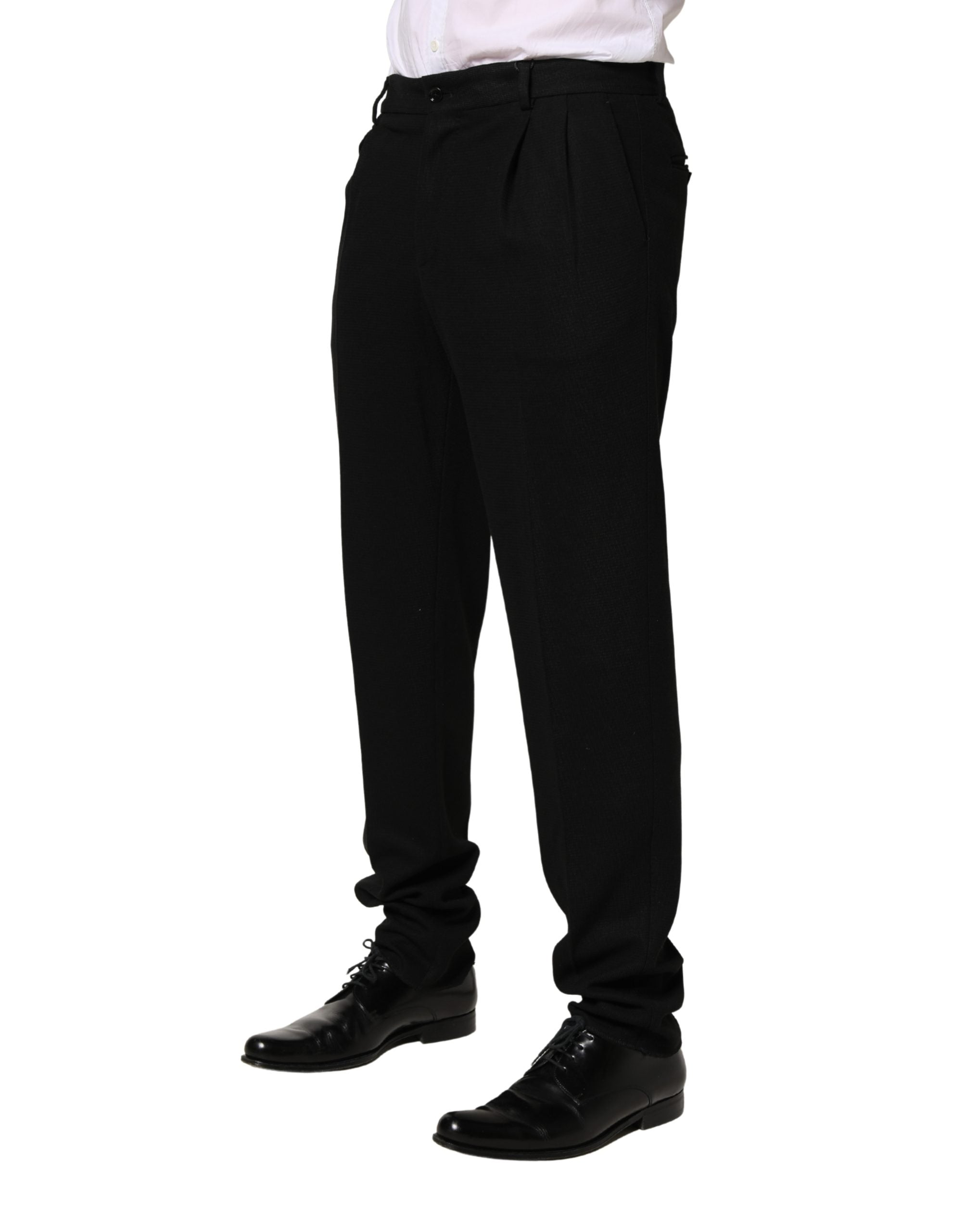 Dolce & Gabbana Schwarze Skinny Woll-Anzughose für Herren