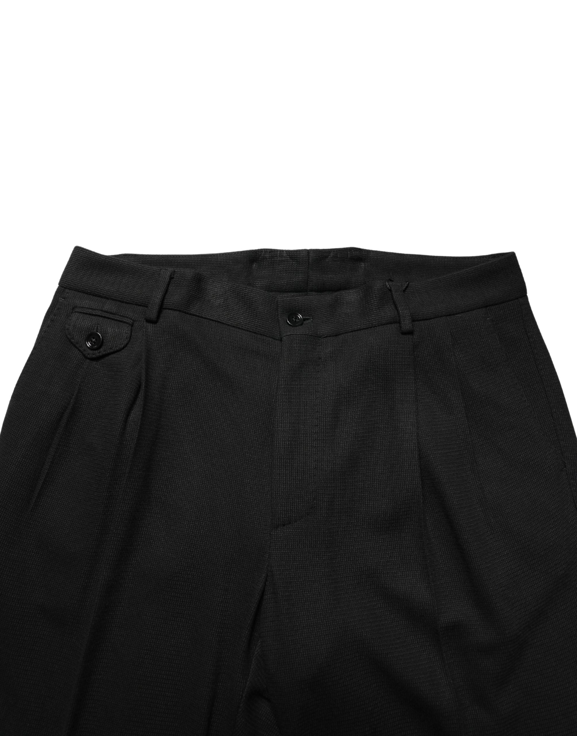 Dolce & Gabbana Schwarze Skinny Woll-Anzughose für Herren