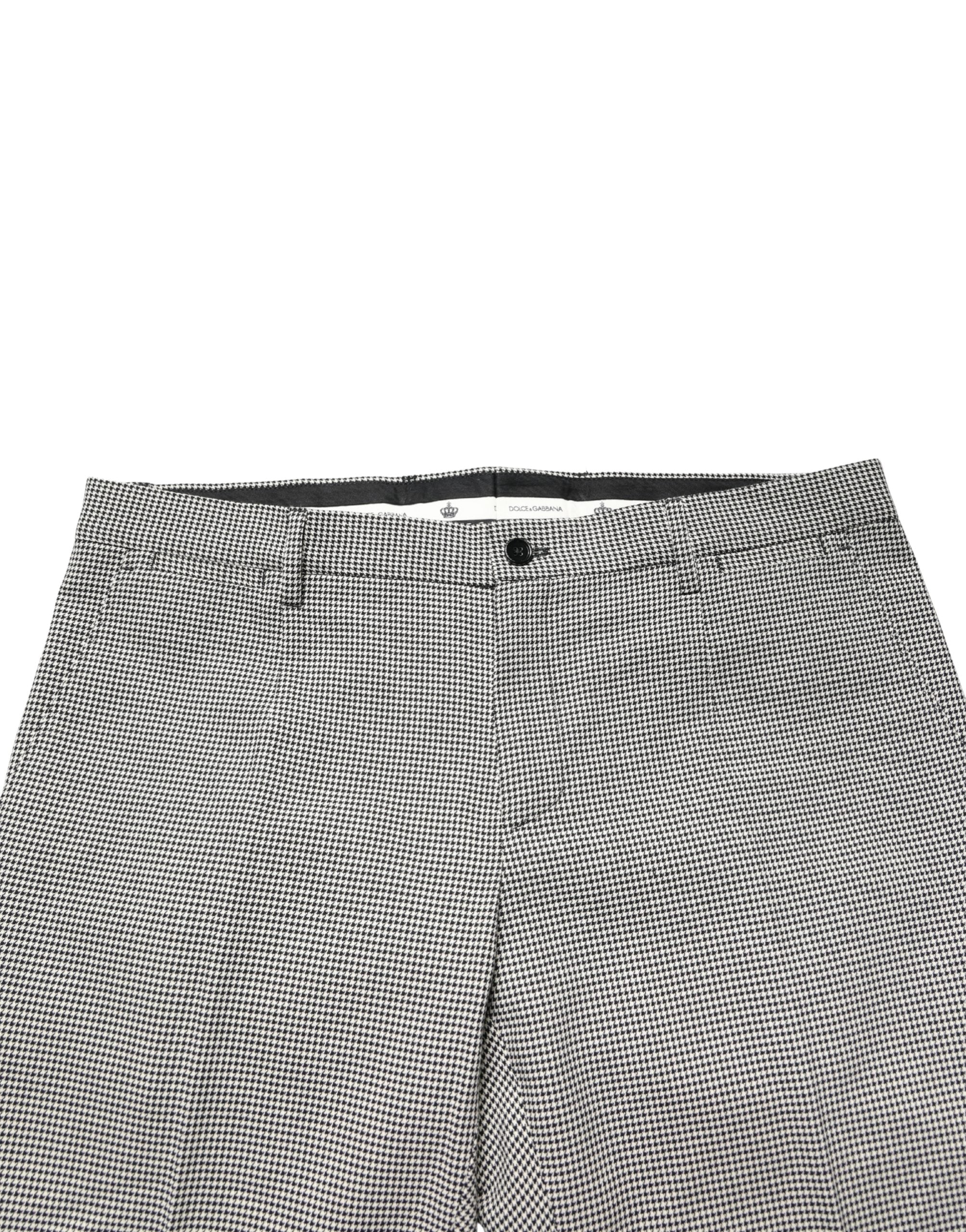 Dolce & Gabbana Graue Baumwoll-Skinny-Hose für formelle Anlässe
