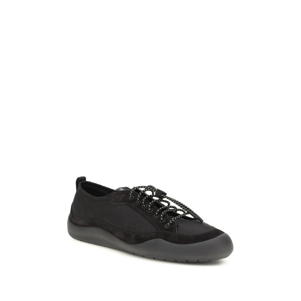 Prada Schwarze Sneaker aus recyceltem Polyamid