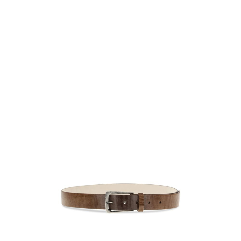 Brunello Cucinelli Brauner Kalbsleder Bos Taurus Regular Gürtel