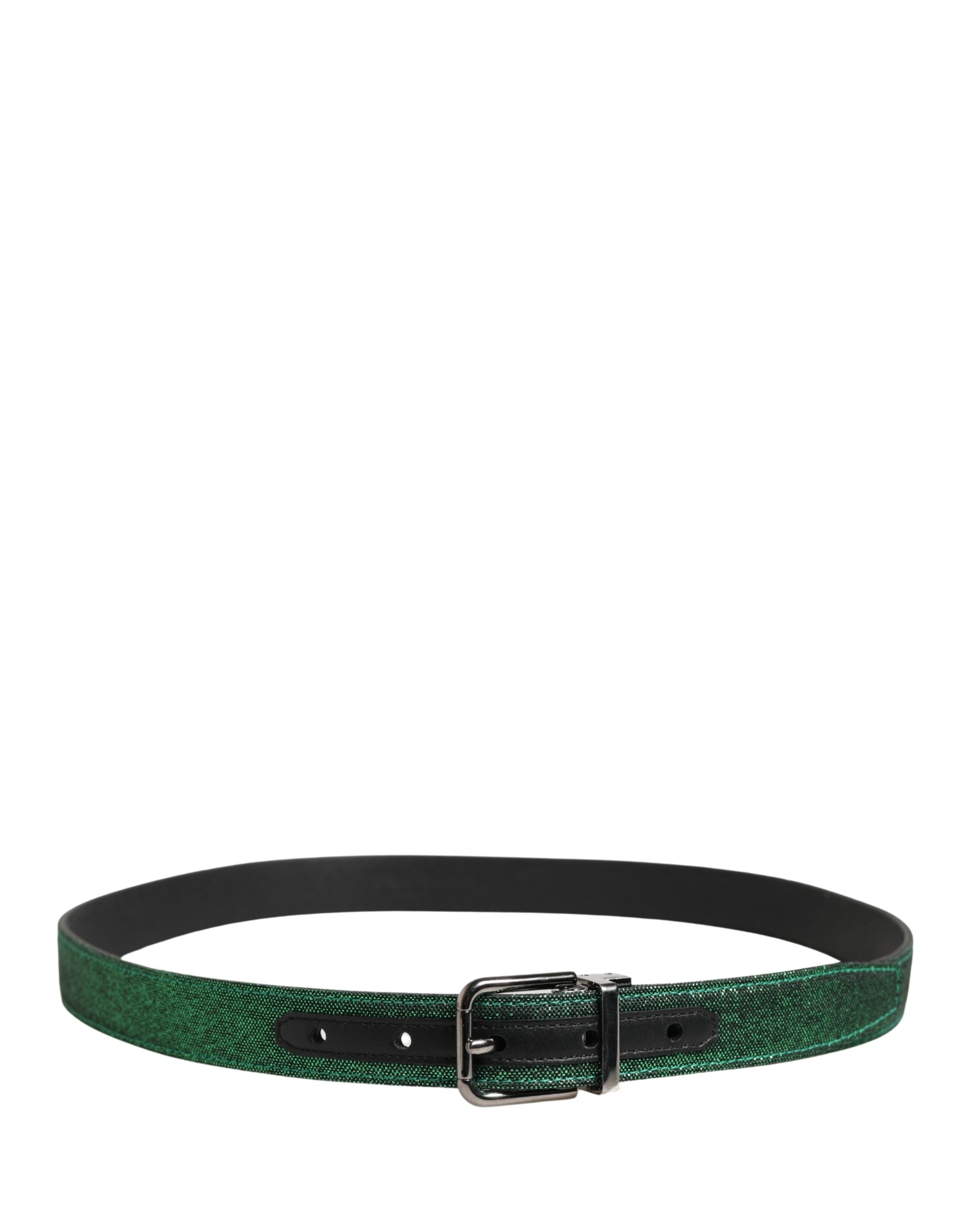 Dolce & Gabbana Herren Gürtel aus Lurex-Polyester in Grün mit Metallschnalle