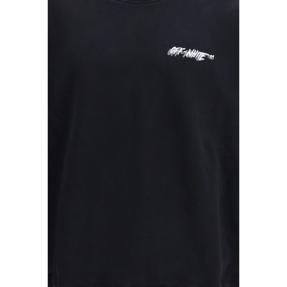 Off-White Schwarzer Baumwoll-Sweatshirt