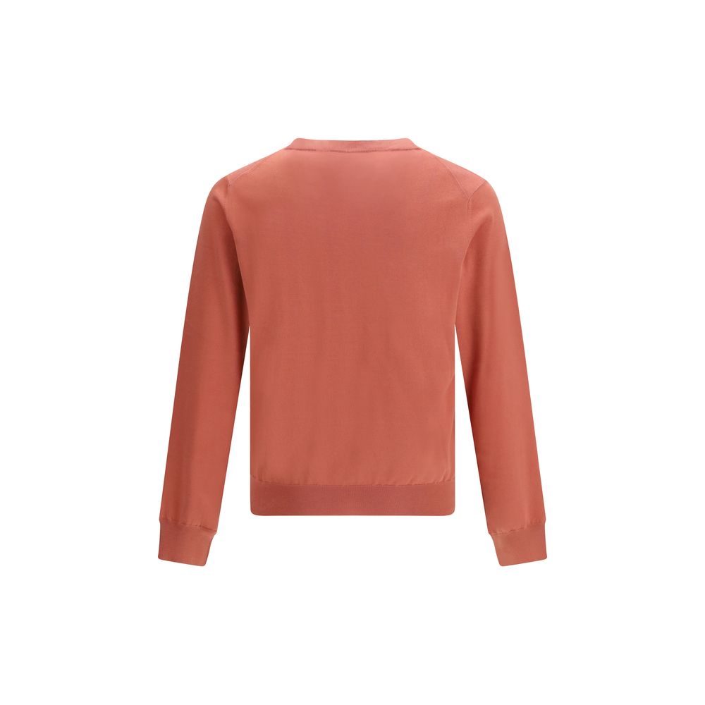 Brunello Cucinelli Orange Baumwoll-Sweatshirt