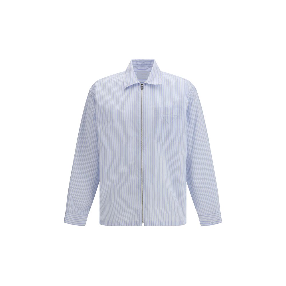 Prada Blaues Hemd aus Polyamid mit Muster