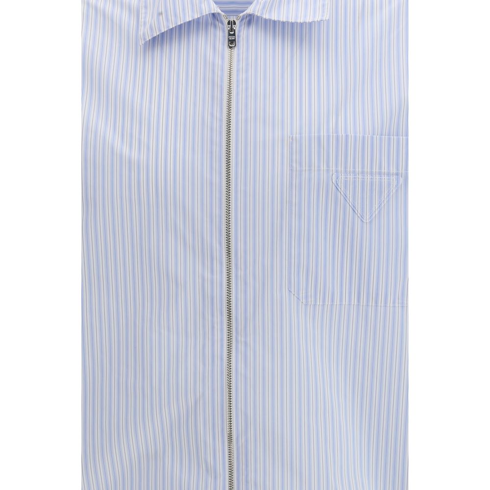 Prada Blaues Hemd aus Polyamid mit Muster
