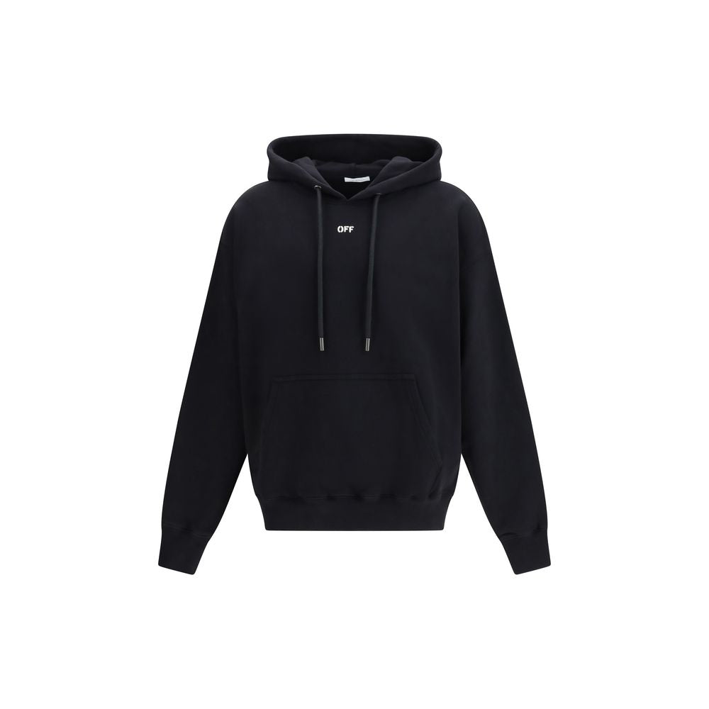 Off-White Schwarzer Baumwoll-Sweatshirt