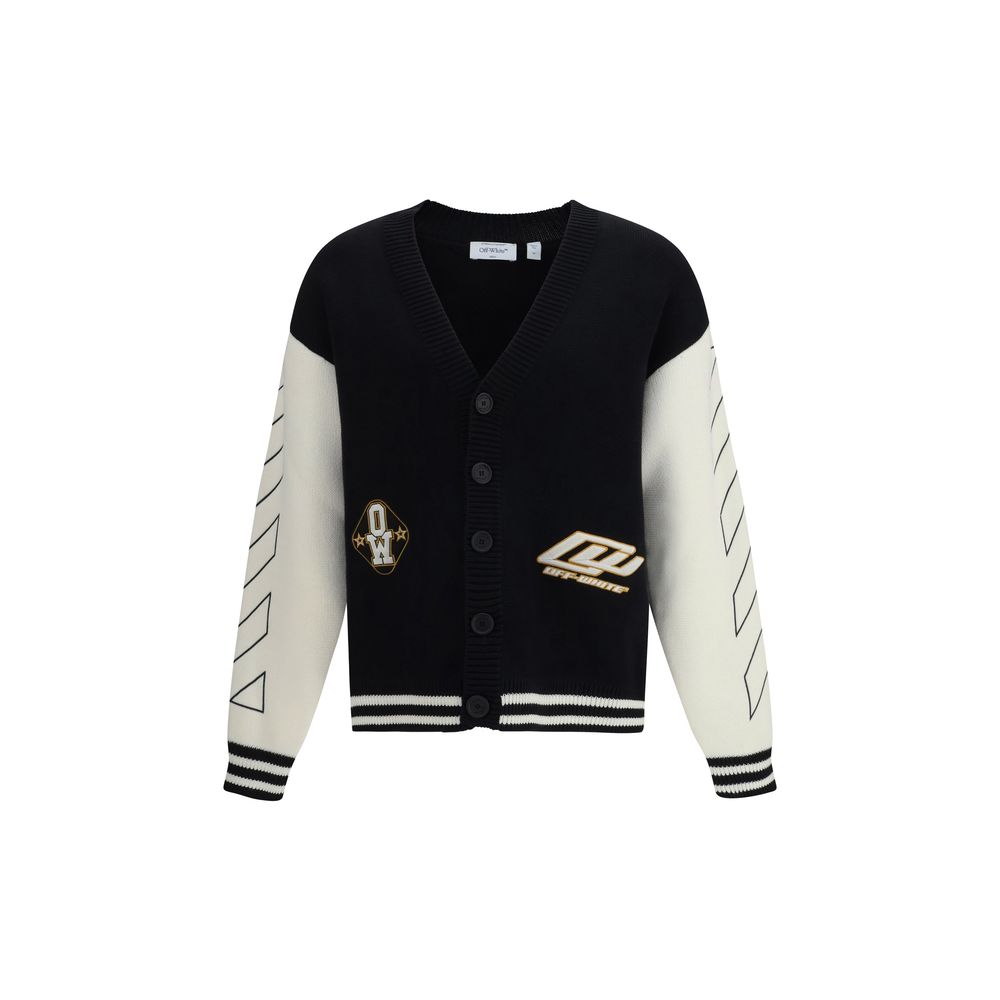 Off-White Schwarzer Baumwollcardigan