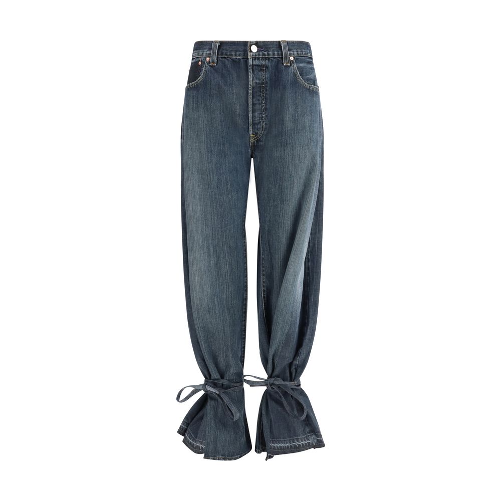 E.L.V. DENIM Graue Jeans aus Baumwolle im geraden Schnitt