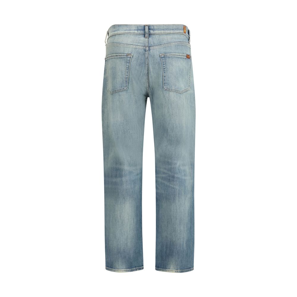 7FOR Blaue Baumwolljeans im Relaxed Fit