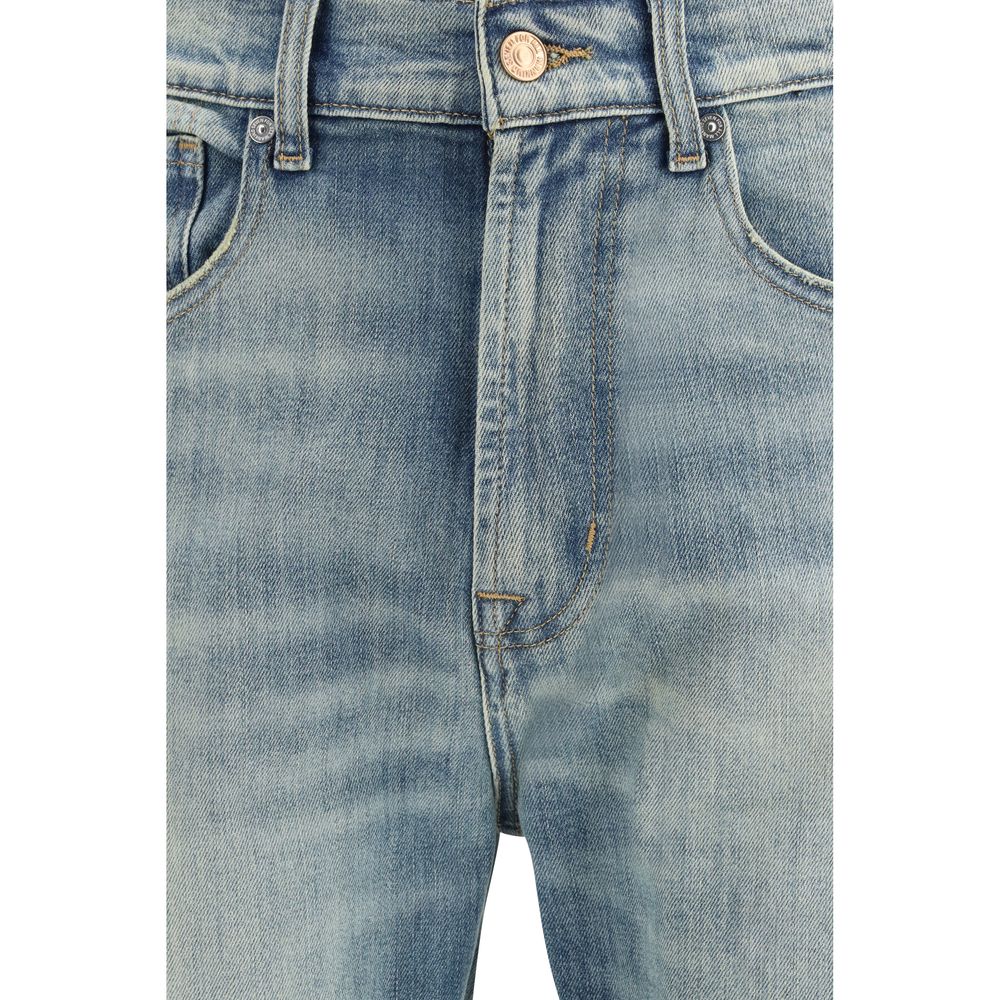 7FOR Blaue Baumwolljeans im Relaxed Fit