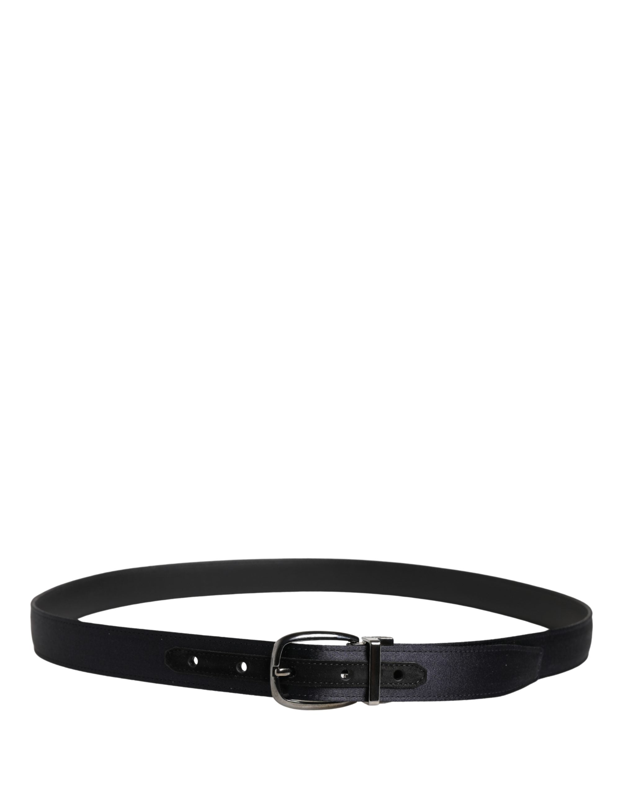 Dolce & Gabbana Herren Gürtel Schwarz Klassische Viskose mit Metallschnalle
