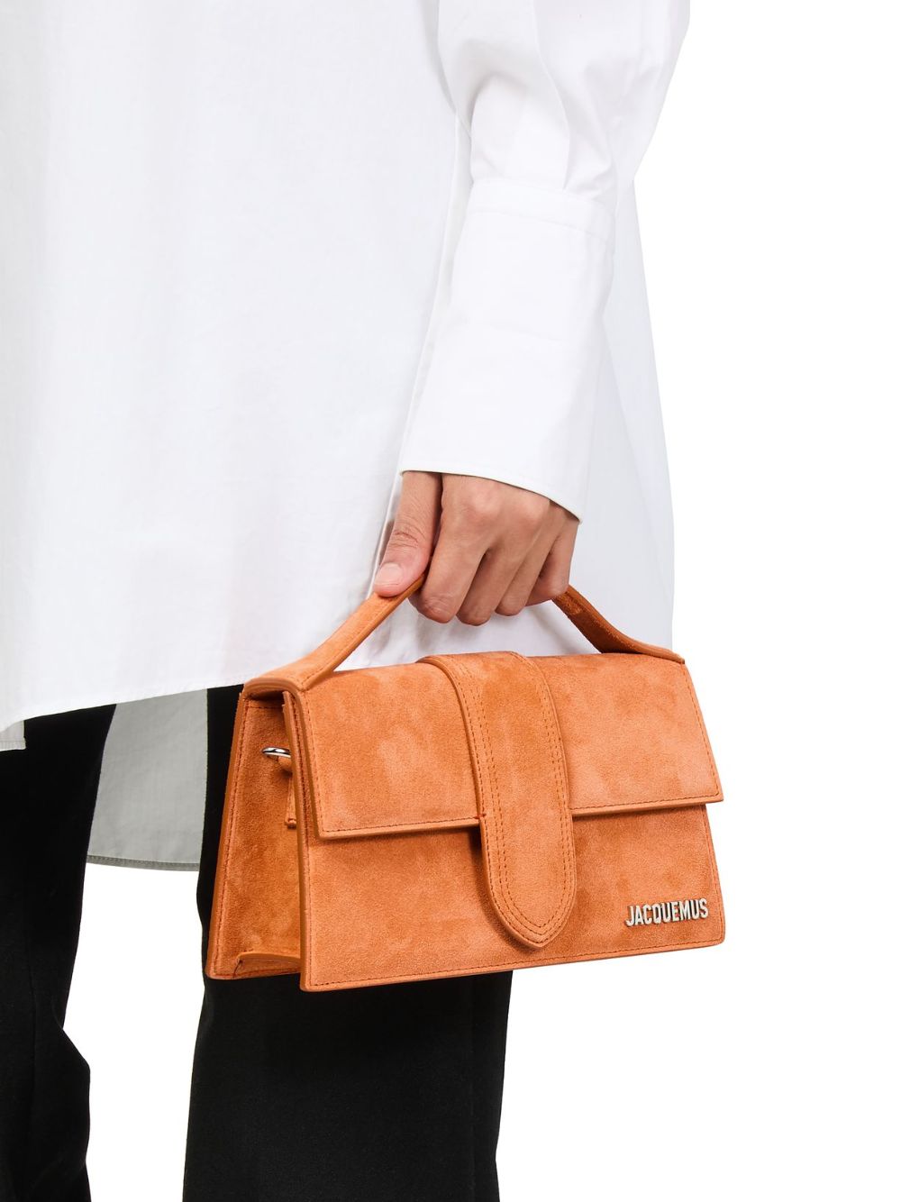 Jacquemus Handtasche Le Grand Bambino aus Terracotta-Leder