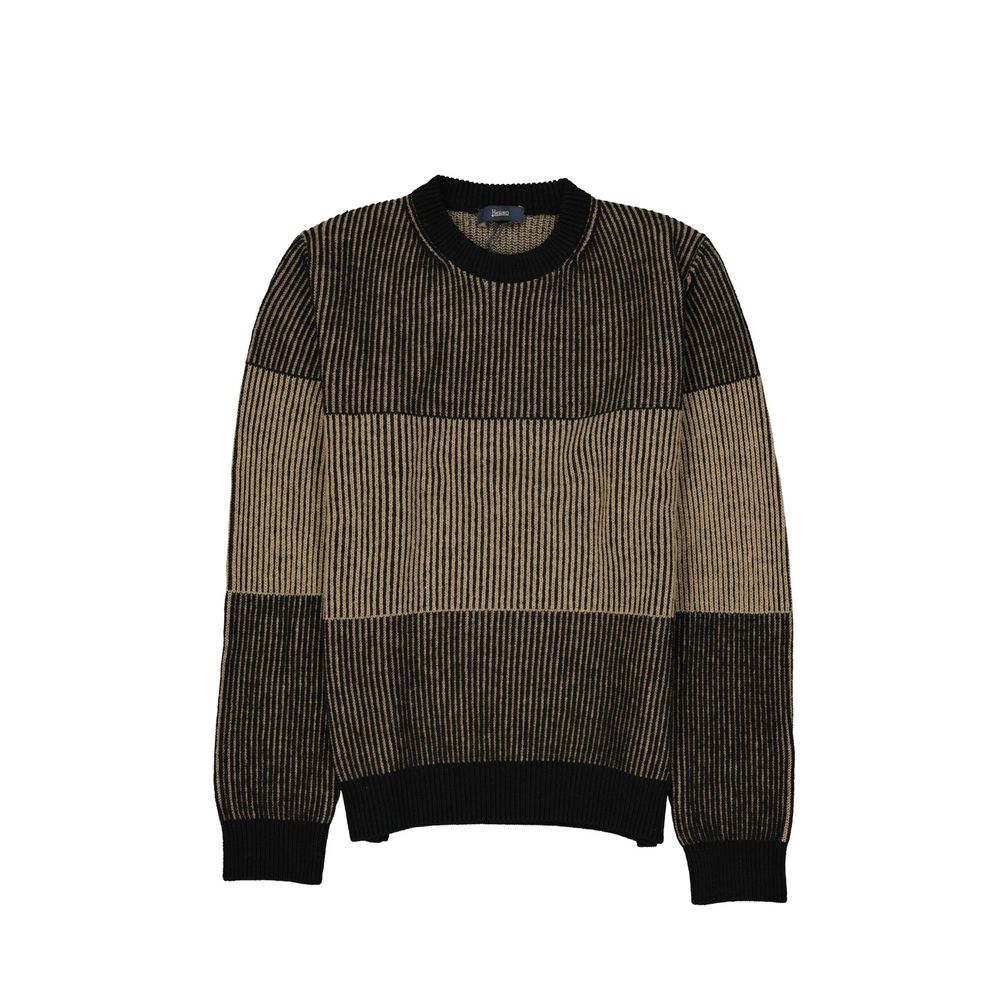 Herno Blauer Wollpullover