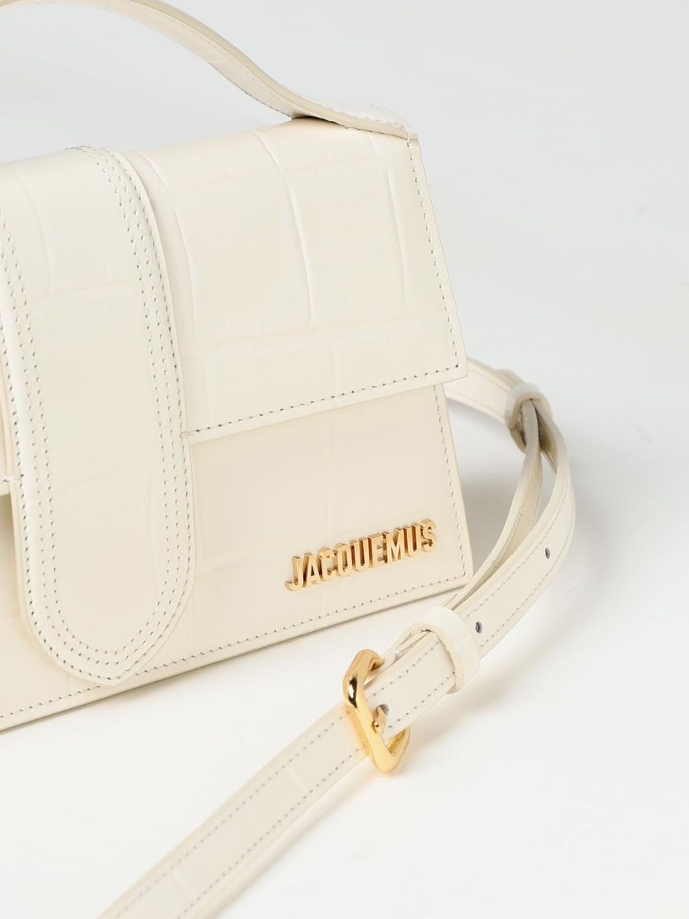 Jacquemus Ivory Cocco Le Grand Bambino Handtasche