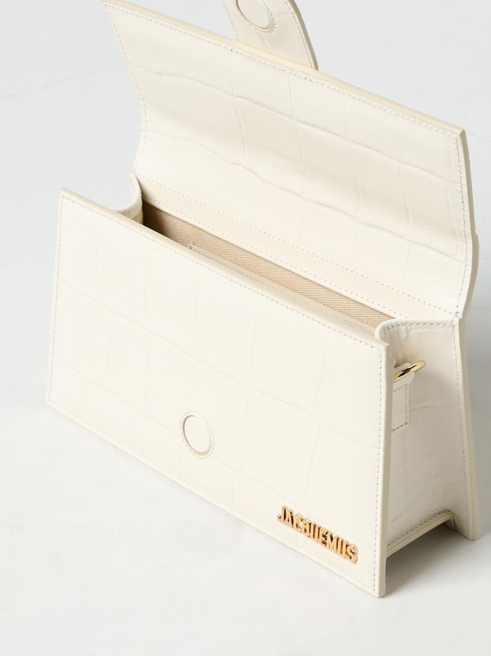 Jacquemus Ivory Cocco Le Grand Bambino Handtasche