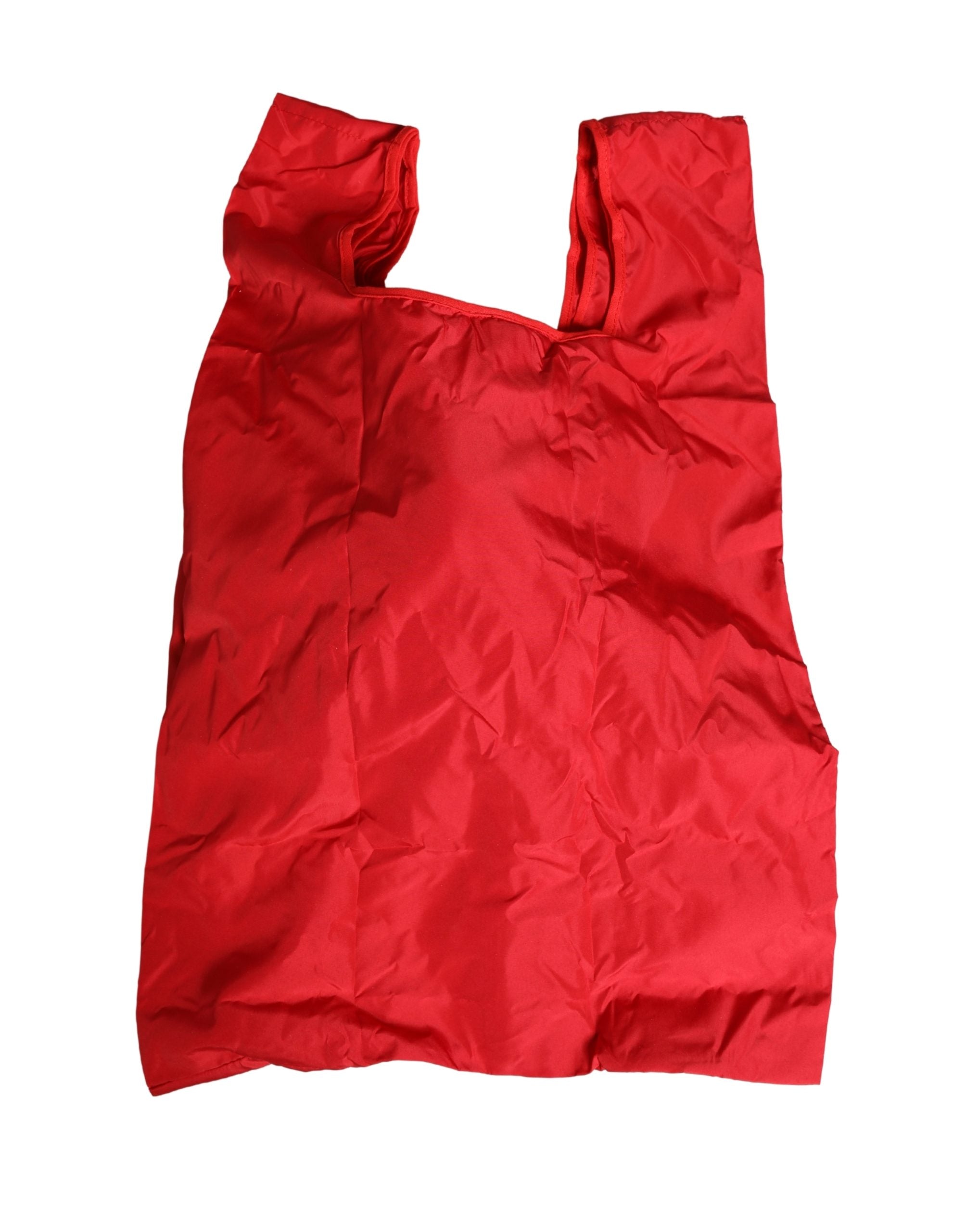Dolce & Gabbana Herren-Tragetasche aus rotem Polyester mit Panda-Aufdruck, Ecobag Tote Bag