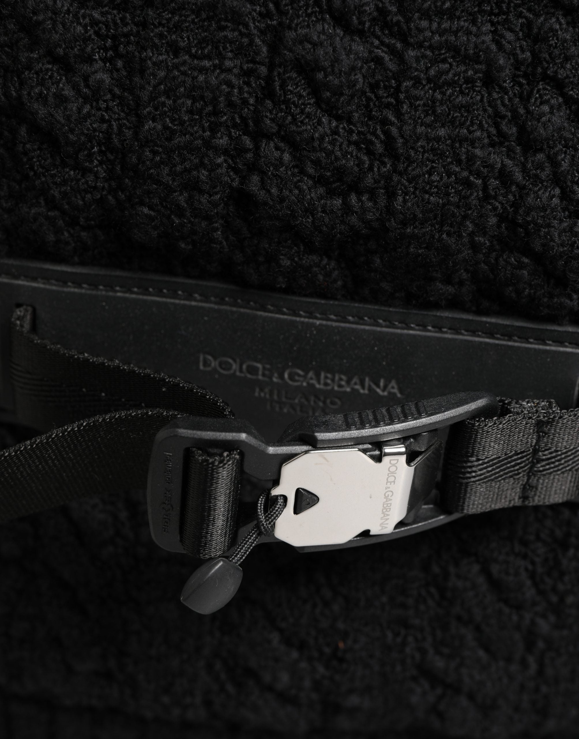 Dolce & Gabbana Schwarzer Rucksack aus Trikot-Wollmischung für Reisen