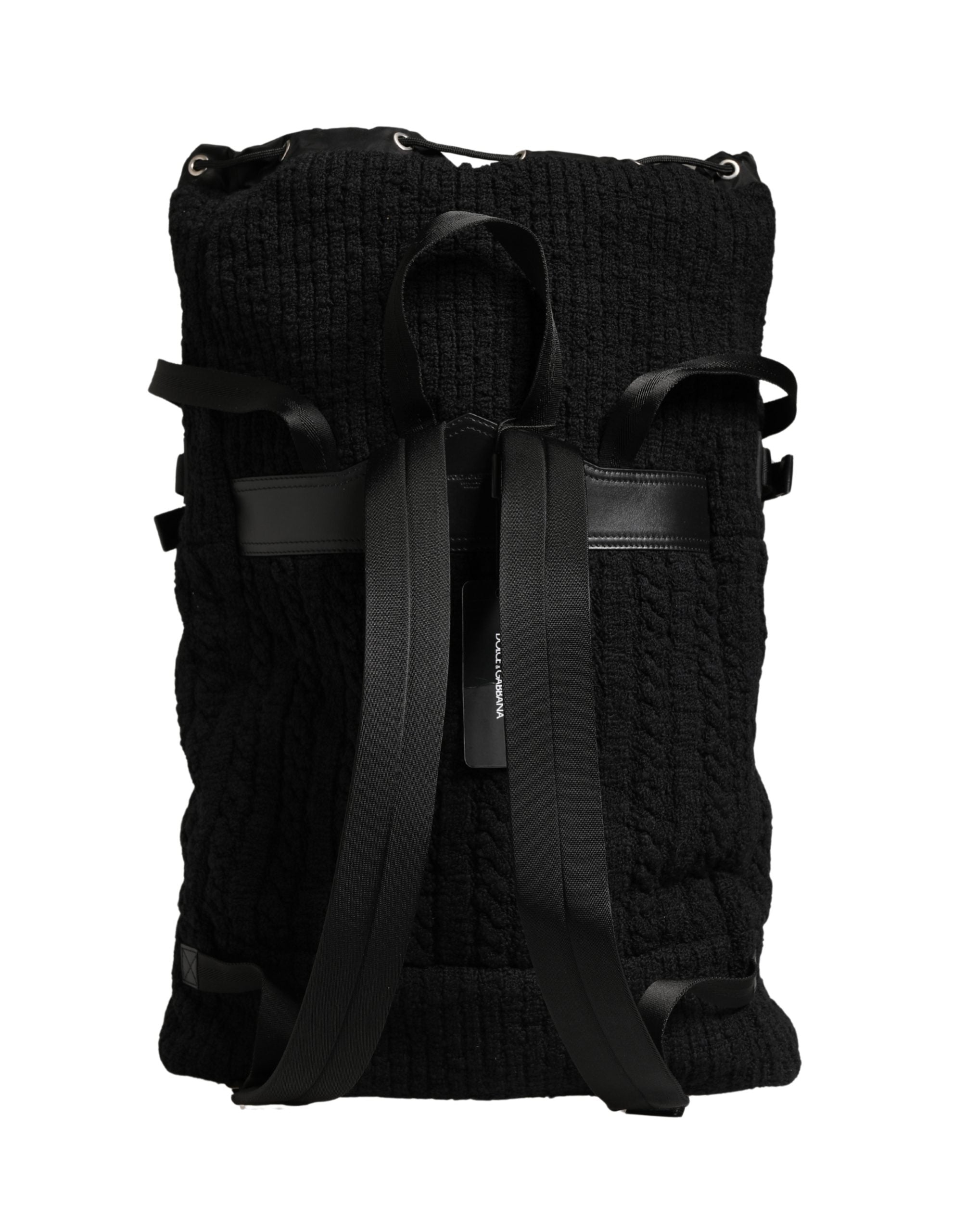 Dolce & Gabbana Schwarzer Rucksack aus Trikot-Wollmischung für Reisen