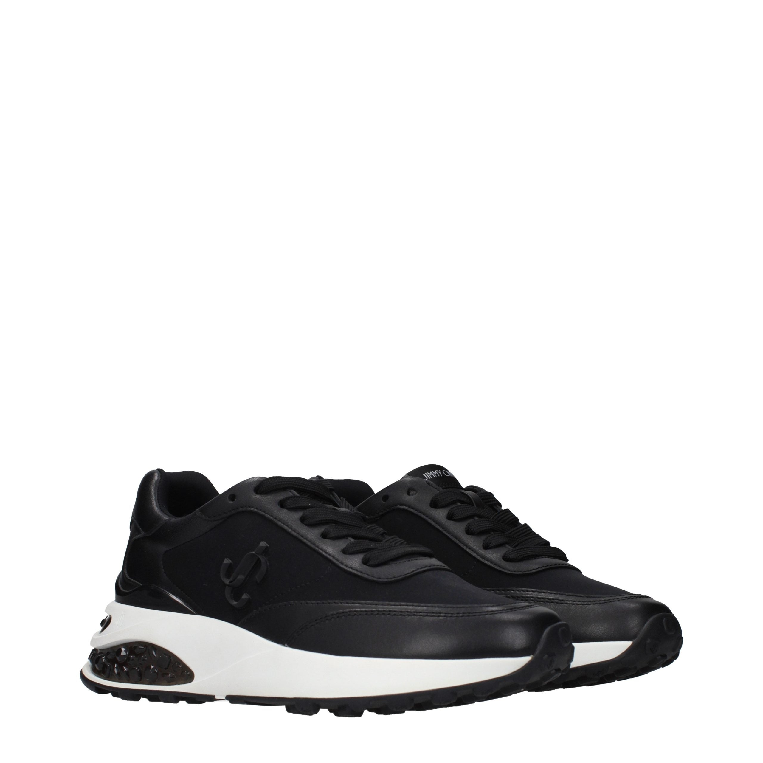 Jimmy Choo Schwarze Stoff-Sneaker