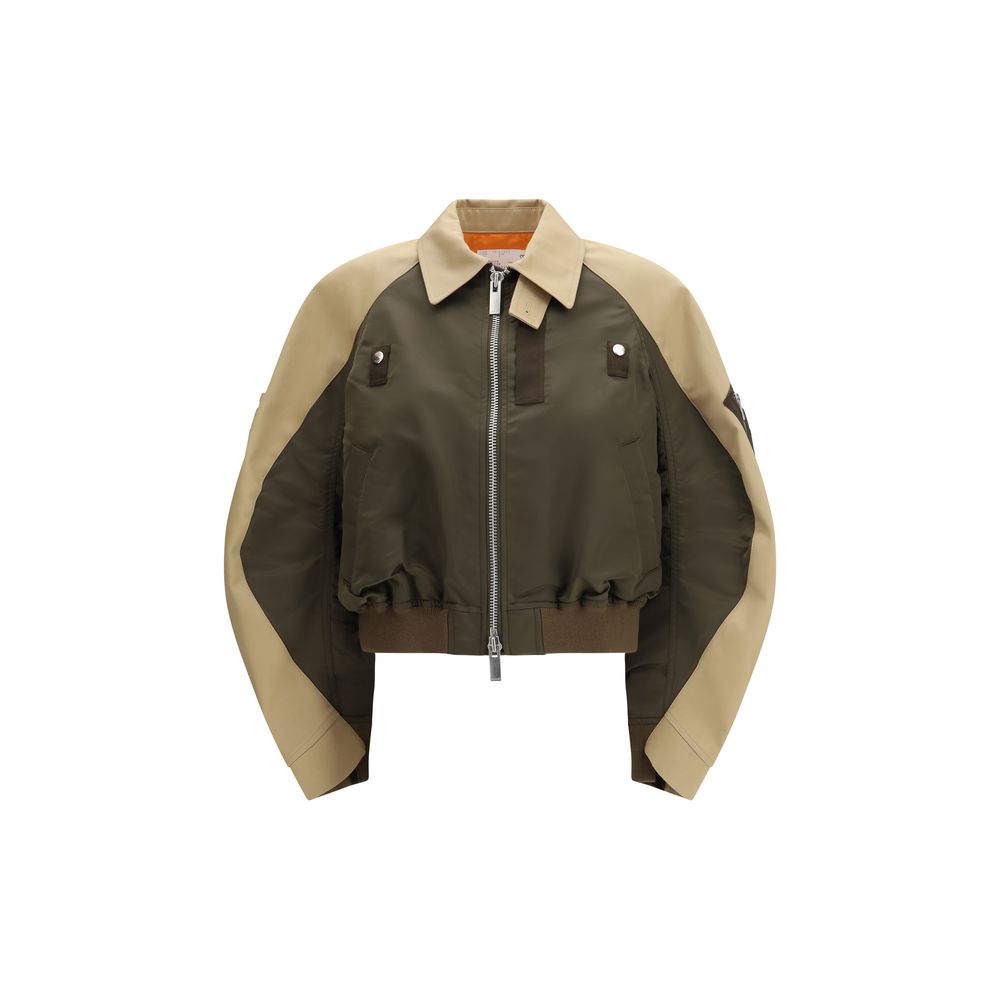 Sacai Zweifarbige Bomberjacke aus Baumwolle
