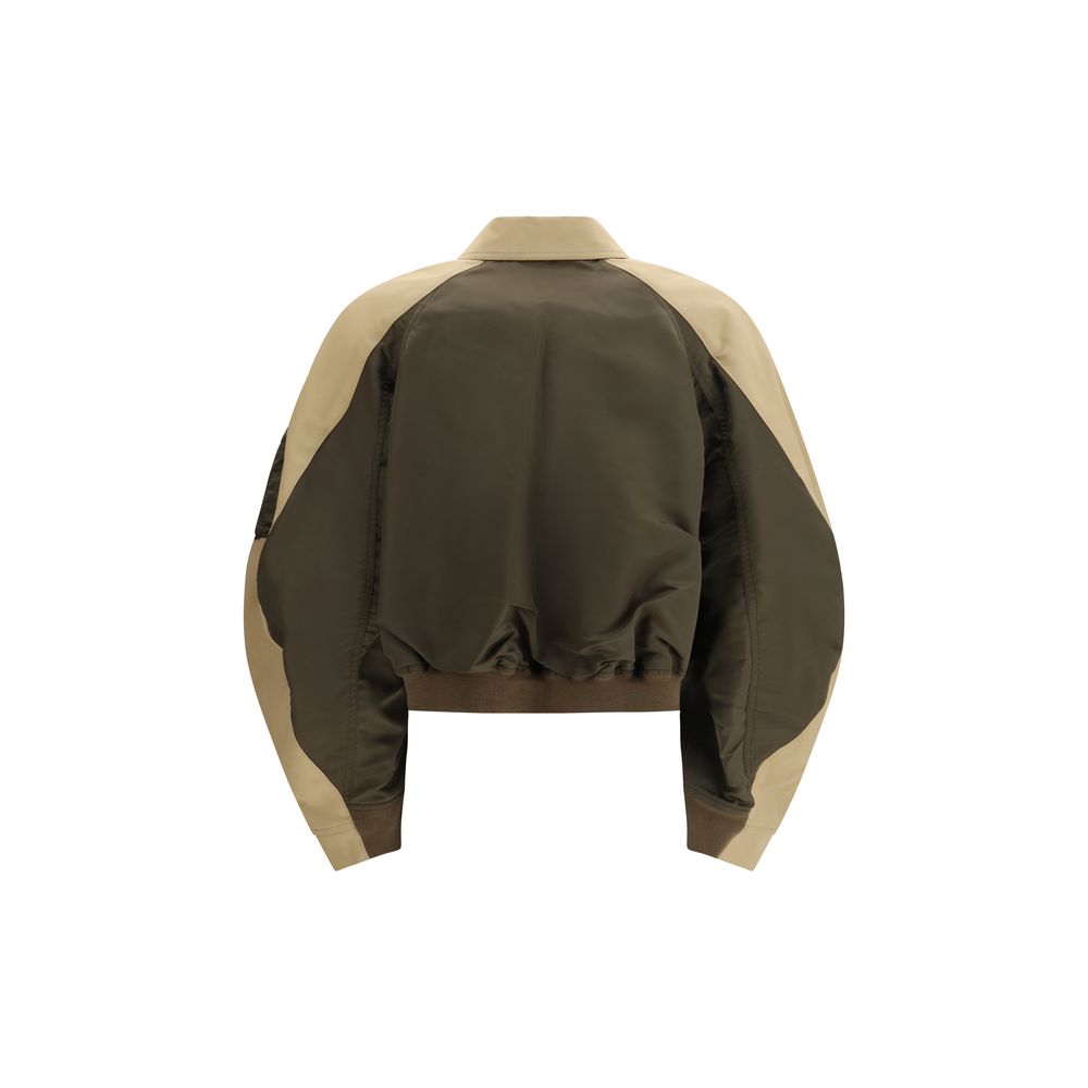Sacai Zweifarbige Bomberjacke aus Baumwolle